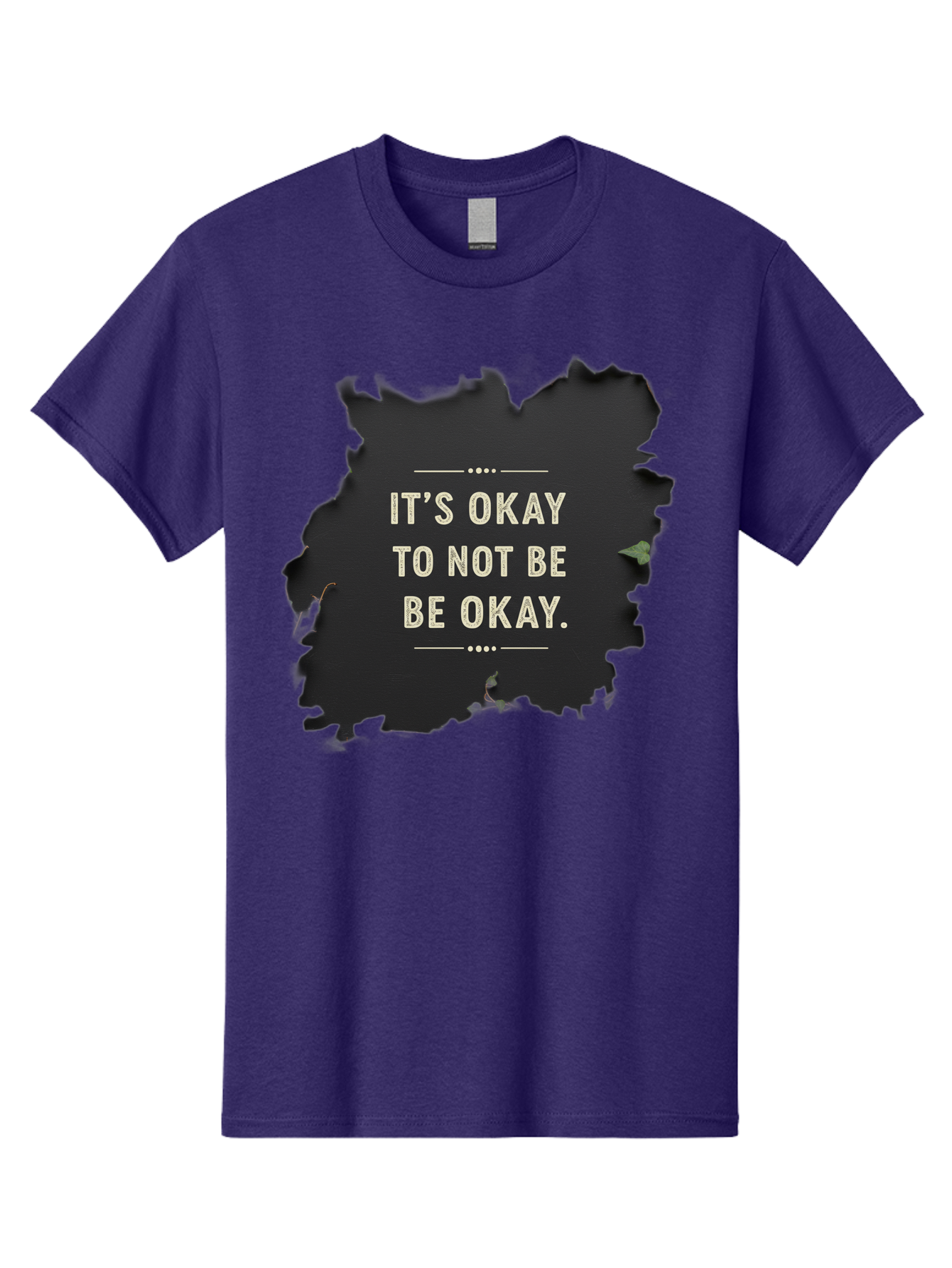 It-S-Okay-To-Not-Be-Okay-5 Men'S Graphic Tee, 100% Cotton, Comfortable Casual Summer Wear, Machine Washable, Mental Health Awareness, Inspirational Quote, Emotional Support, Self Care, Positive Affirmation, Motivational Message, Bae054