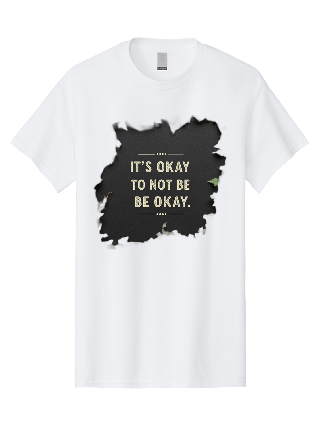 It-S-Okay-To-Not-Be-Okay-5 Men'S Graphic Tee, 100% Cotton, Comfortable Casual Summer Wear, Machine Washable, Mental Health Awareness, Inspirational Quote, Emotional Support, Self Care, Positive Affirmation, Motivational Message, Bae054