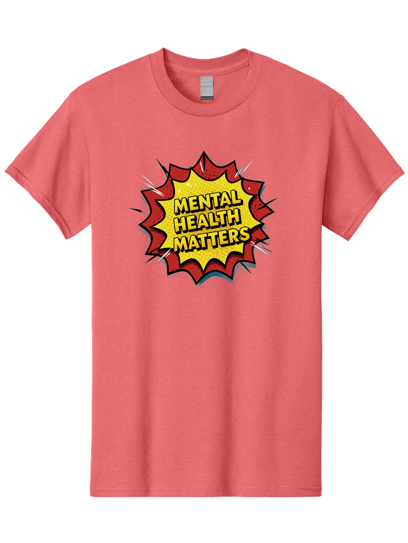 Mental-Health-Matters-1 Men'S Graphic Tee, 100% Cotton, Comfortable Casual Summer Wear, Machine Washable, Mental Health Awareness, Mental Health Matters, Health Is Wealth, Self Care, Mindfulness, Emotional Well-Being, Mental Wellness, Bae066