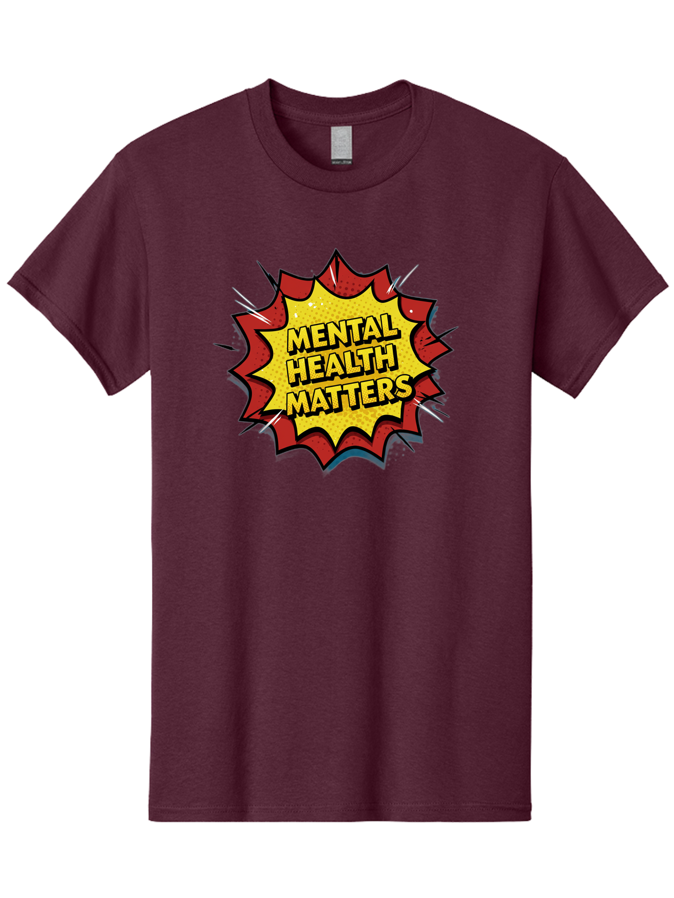 Mental-Health-Matters-1 Men'S Graphic Tee, 100% Cotton, Comfortable Casual Summer Wear, Machine Washable, Mental Health Awareness, Mental Health Matters, Health Is Wealth, Self Care, Mindfulness, Emotional Well-Being, Mental Wellness, Bae066