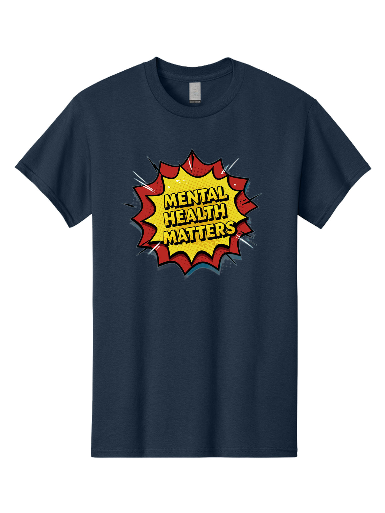Mental-Health-Matters-1 Men'S Graphic Tee, 100% Cotton, Comfortable Casual Summer Wear, Machine Washable, Mental Health Awareness, Mental Health Matters, Health Is Wealth, Self Care, Mindfulness, Emotional Well-Being, Mental Wellness, Bae066