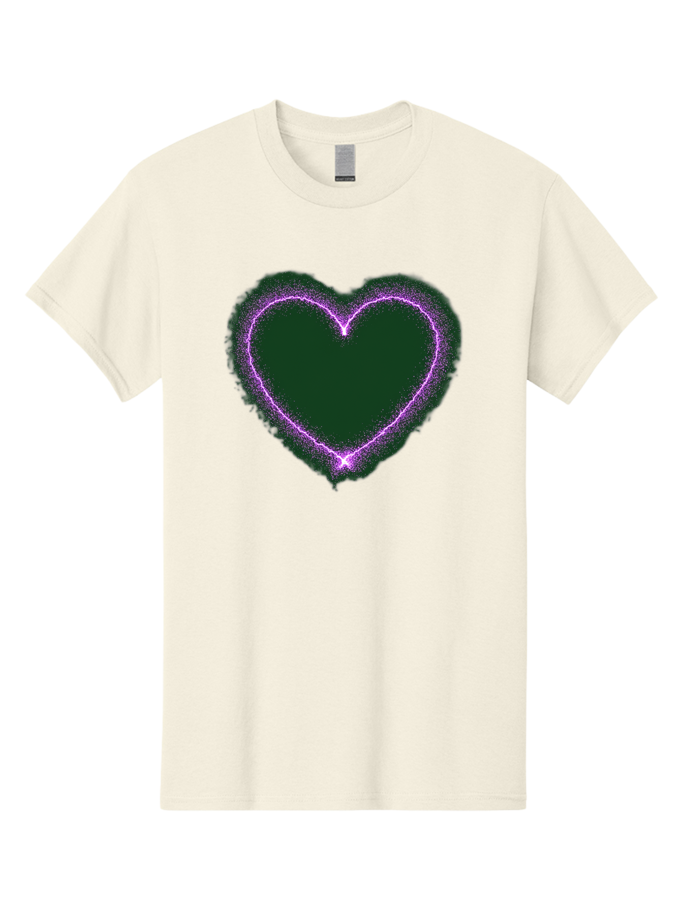 Purple-Heart-1 Men'S Graphic Tee, 100% Cotton, Comfortable Casual Summer Wear, Machine Washable, Purple Heart Shape, Neon Light, Glowing Heart, Love Symbol, Romantic Gesture, Vibrant Purple, Heart Outline, Sparkles, Festive Design, Bae074