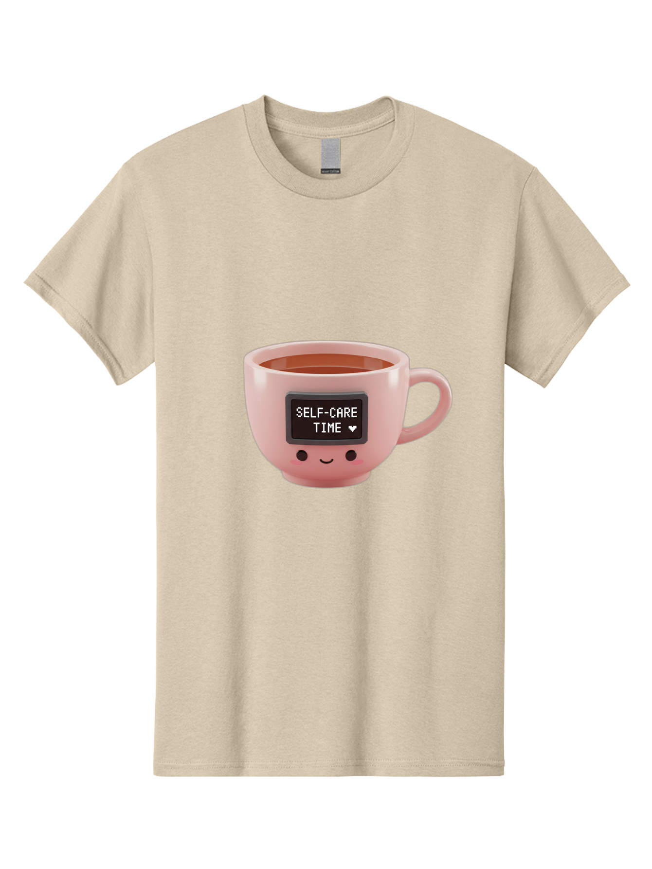 Self-Care-Time-3 Men'S Graphic Tee, 100% Cotton, Comfortable Casual Summer Wear, Machine Washable, Self-Care, Coffee Time, Wellness, Relaxation, Mental Health, Positive Vibes, Soothing Moments, Calmness, Mindfulness Bae084