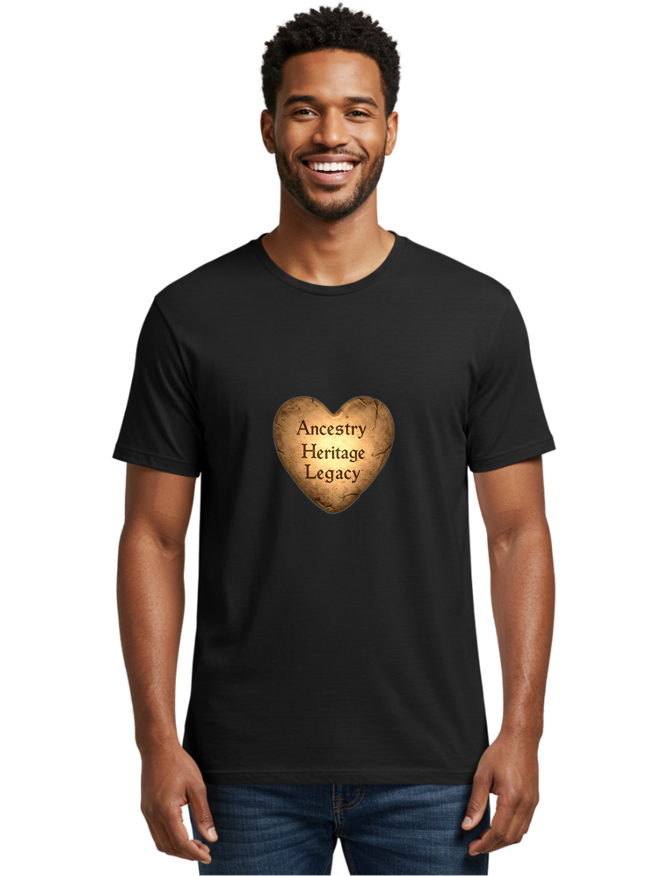 Ancestry-Heritage-Legacy Men'S Graphic Tee, 100% Cotton, Comfortable Casual Summer Wear, Machine Washable, Heartfelt Connection, Family History, Cultural Heritage, Ancestral Roots, Legacy Love, Genealogy Research, Family Tree, Bae112