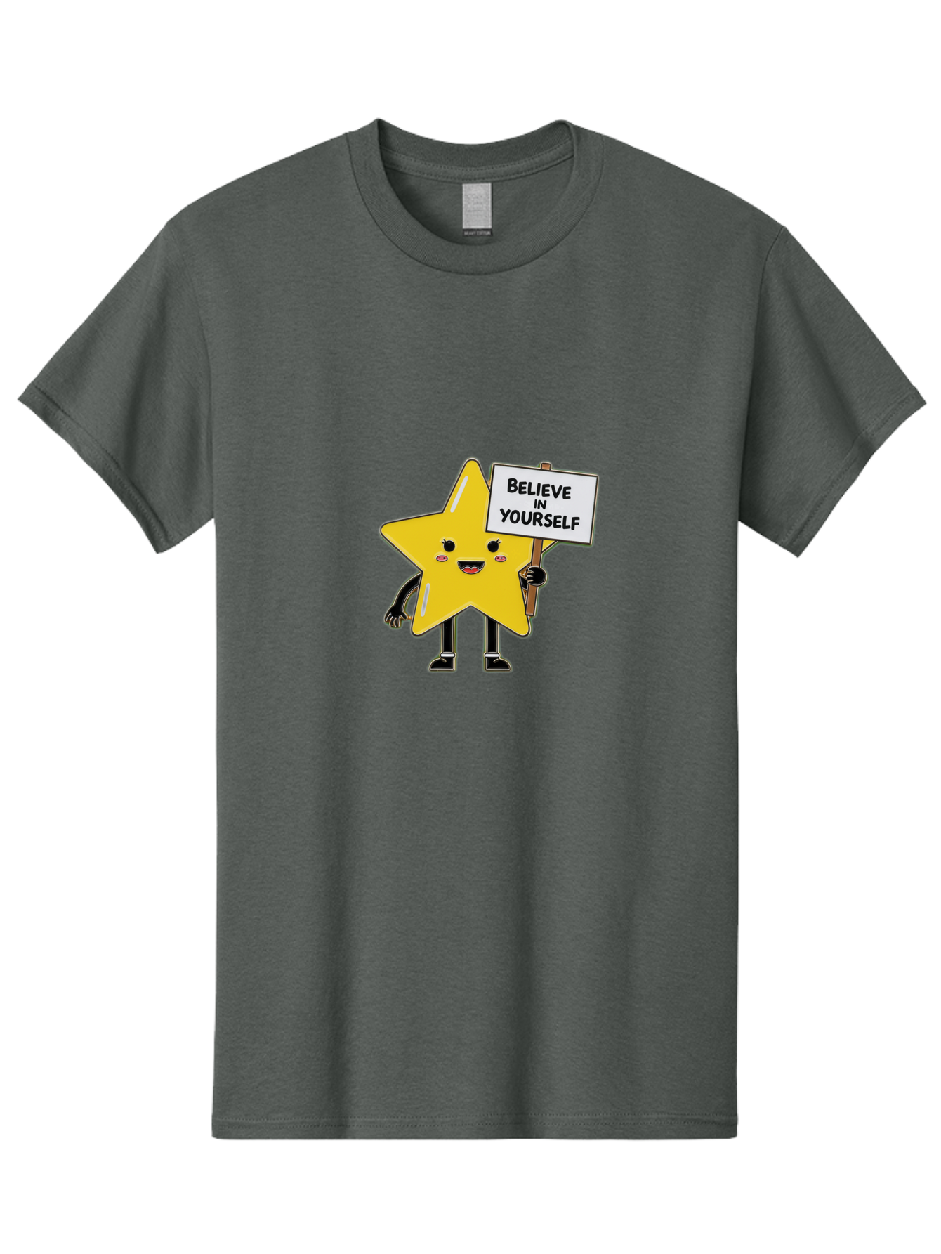 Believe-In-Yourself-5 Men'S Graphic Tee, 100% Cotton, Comfortable Casual Summer Wear, Machine Washable, Motivational Star, Believe In Yourself, Positivity, Inspiration, Confidence, Empowerment, Self-Love, Encouragement, Motivational Quotes, Bae131