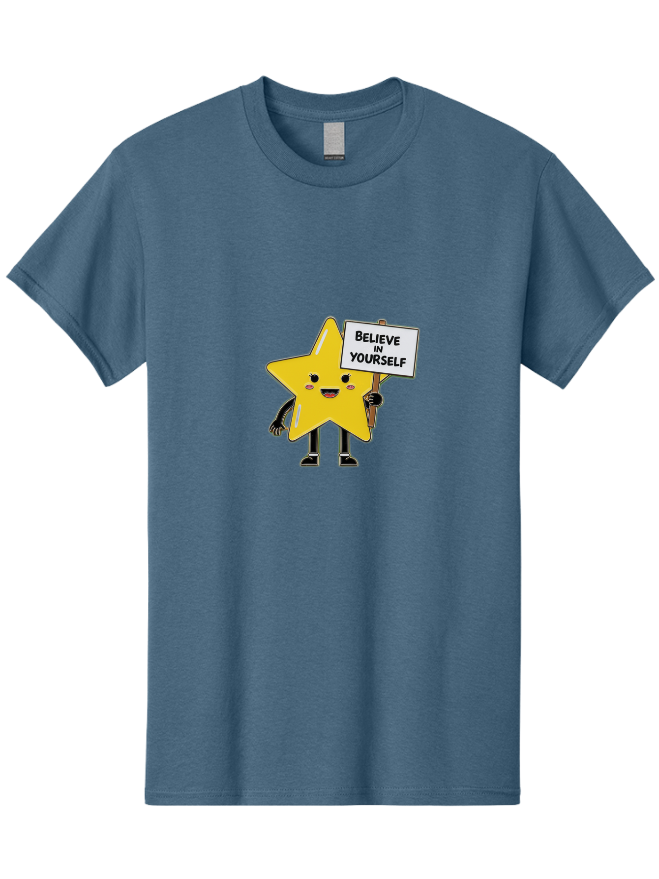 Believe-In-Yourself-5 Men'S Graphic Tee, 100% Cotton, Comfortable Casual Summer Wear, Machine Washable, Motivational Star, Believe In Yourself, Positivity, Inspiration, Confidence, Empowerment, Self-Love, Encouragement, Motivational Quotes, Bae131