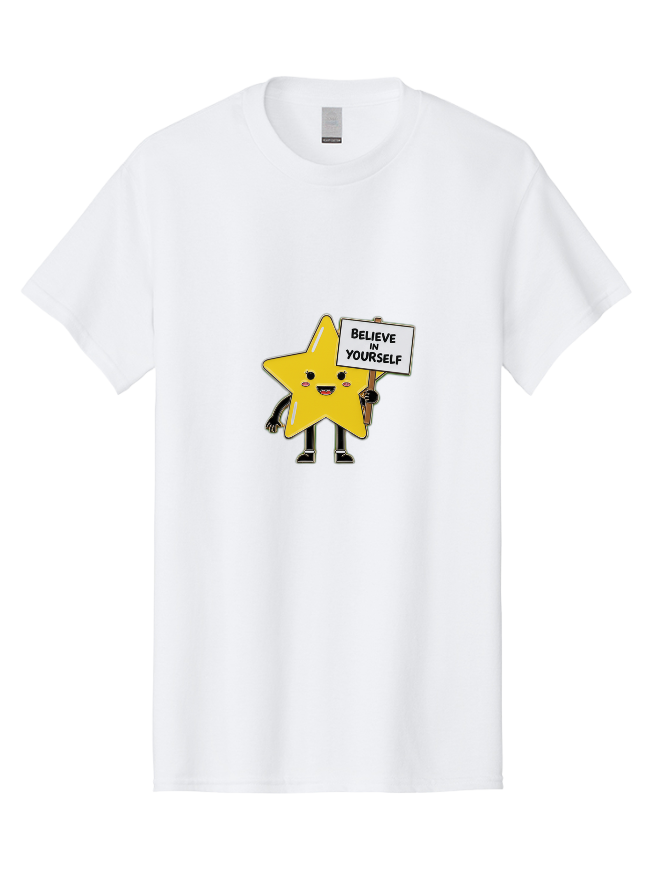 Believe-In-Yourself-5 Men'S Graphic Tee, 100% Cotton, Comfortable Casual Summer Wear, Machine Washable, Motivational Star, Believe In Yourself, Positivity, Inspiration, Confidence, Empowerment, Self-Love, Encouragement, Motivational Quotes, Bae131