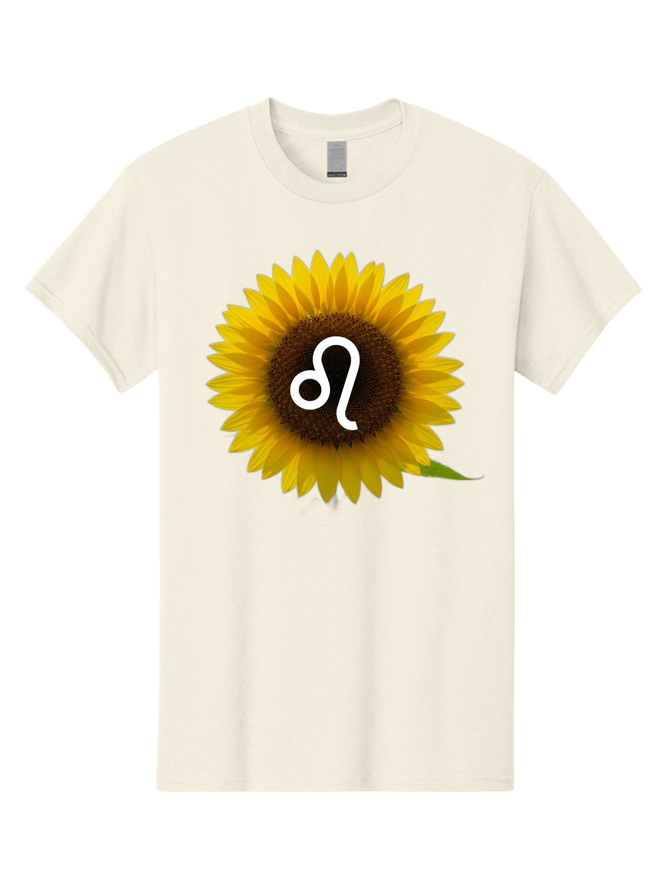 Cancer-Zodiac-Symbol-Sunflower Men'S Graphic Tee, 100% Cotton, Comfortable Casual Summer Wear, Machine Washable, Sunflower With Leo Zodiac Symbol, Astrology Sign, Horoscope, Floral Representation, Vibrant Yellow Petals, Symbolic Astrology, Bae143