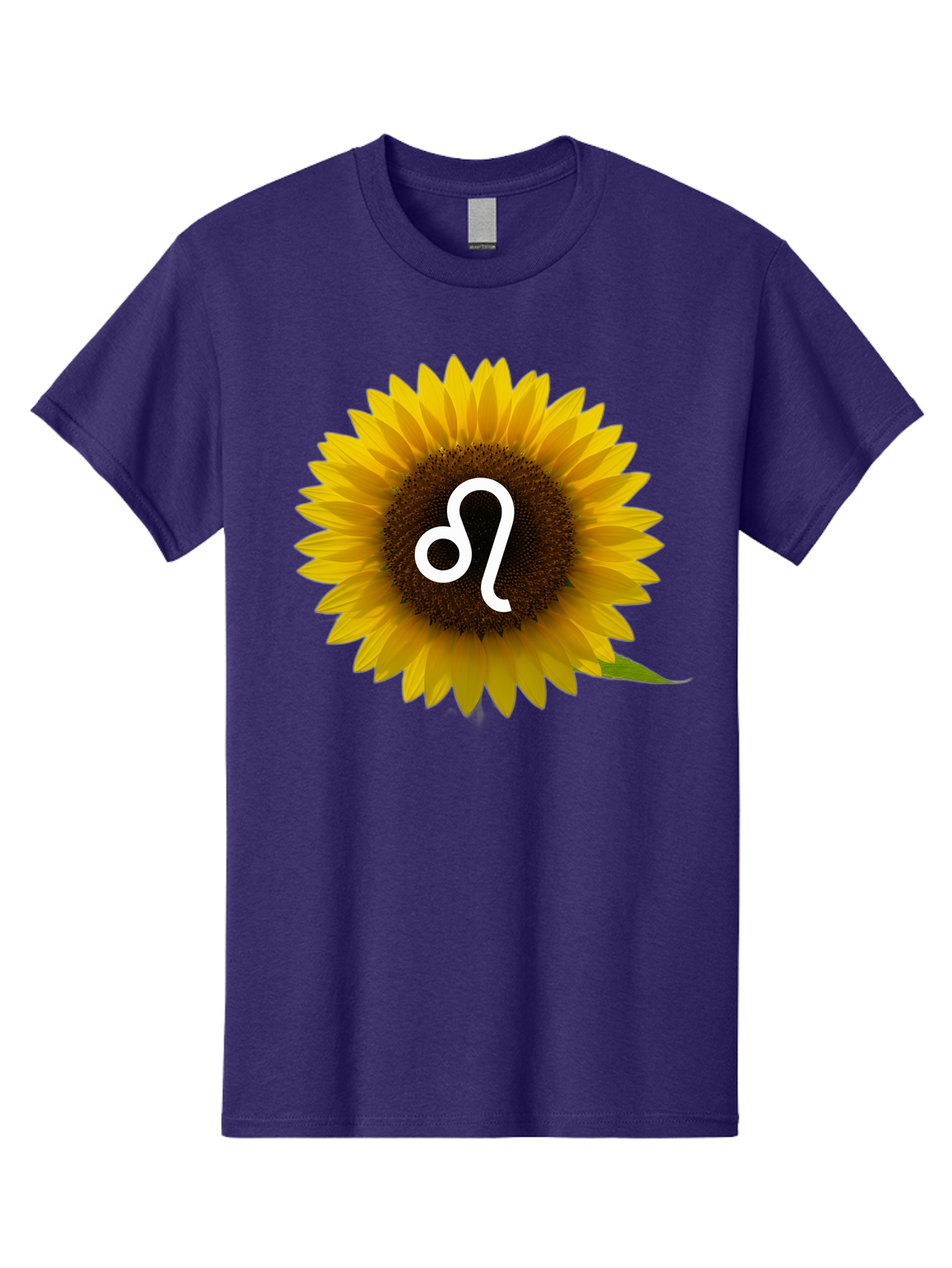 Cancer-Zodiac-Symbol-Sunflower Men'S Graphic Tee, 100% Cotton, Comfortable Casual Summer Wear, Machine Washable, Sunflower With Leo Zodiac Symbol, Astrology Sign, Horoscope, Floral Representation, Vibrant Yellow Petals, Symbolic Astrology, Bae143