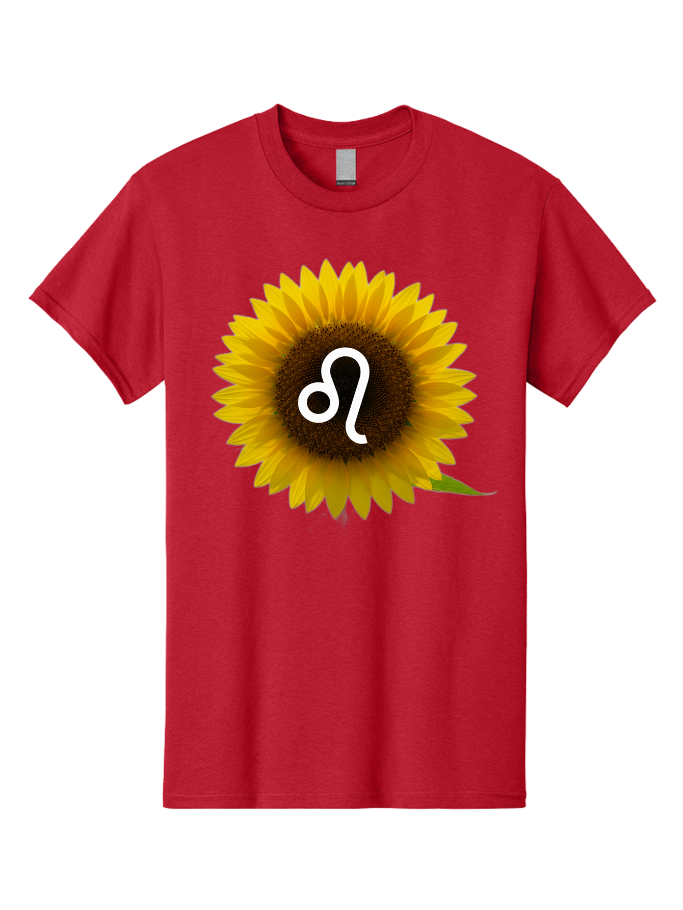 Cancer-Zodiac-Symbol-Sunflower Men'S Graphic Tee, 100% Cotton, Comfortable Casual Summer Wear, Machine Washable, Sunflower With Leo Zodiac Symbol, Astrology Sign, Horoscope, Floral Representation, Vibrant Yellow Petals, Symbolic Astrology, Bae143