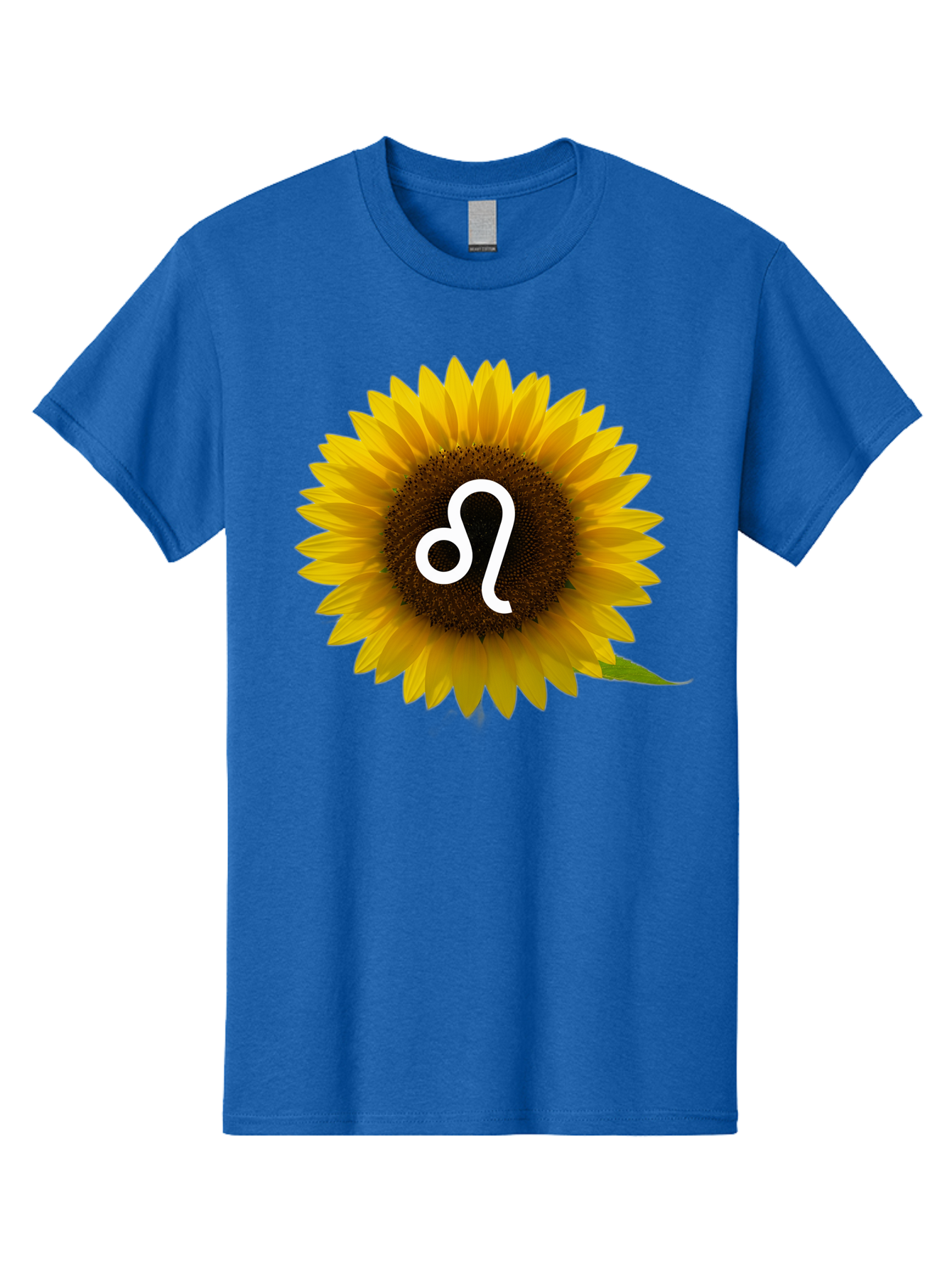 Cancer-Zodiac-Symbol-Sunflower Men'S Graphic Tee, 100% Cotton, Comfortable Casual Summer Wear, Machine Washable, Sunflower With Leo Zodiac Symbol, Astrology Sign, Horoscope, Floral Representation, Vibrant Yellow Petals, Symbolic Astrology, Bae143