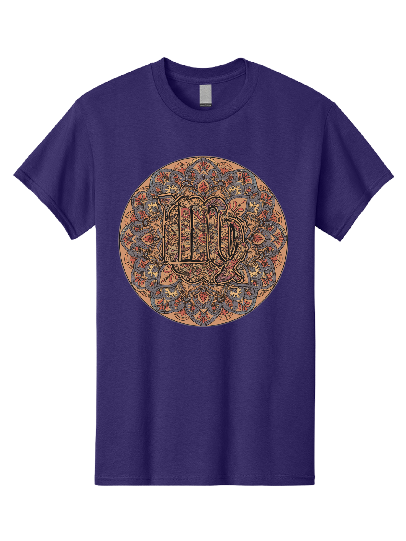 Capricorn-2 Men'S Graphic Tee, 100% Cotton, Comfortable Casual Summer Wear, Machine Washable, Capricorn Zodiac Sign, Intricate Mandala Design, Symbol Of Ambition, Earthy Tones, Mystical Patterns, Astrology Art, Spiritual Symbolism, Bae145