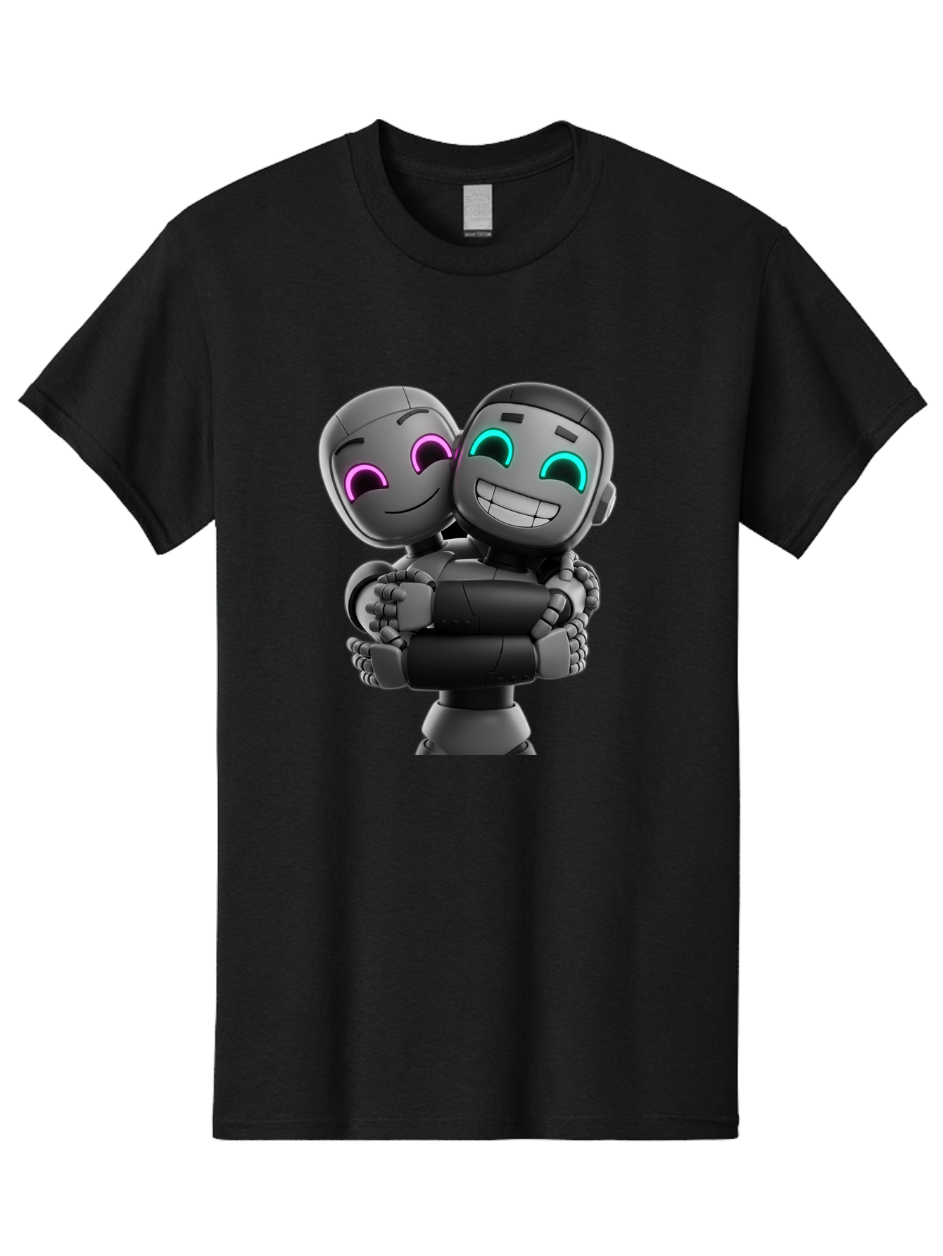 Gemini Men'S Graphic Tee, 100% Cotton, Comfortable Casual Summer Wear, Machine Washable, Ai Robots, Robot Friendship, Digital Companions, Futuristic Technology, Robotic Love, Innovative Design, Artificial Intelligence, Modern Robotics, Bae187