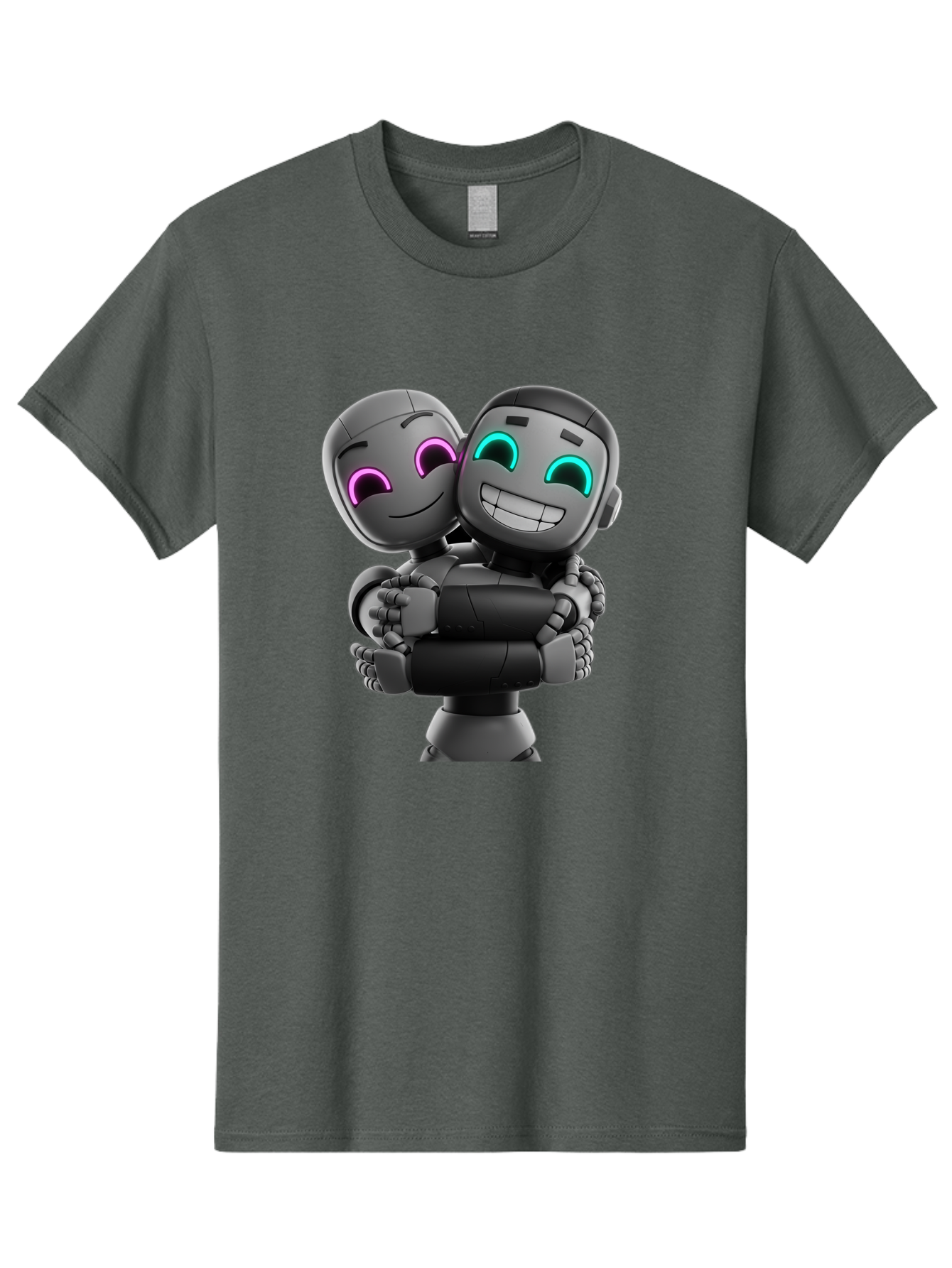 Gemini Men'S Graphic Tee, 100% Cotton, Comfortable Casual Summer Wear, Machine Washable, Ai Robots, Robot Friendship, Digital Companions, Futuristic Technology, Robotic Love, Innovative Design, Artificial Intelligence, Modern Robotics, Bae187