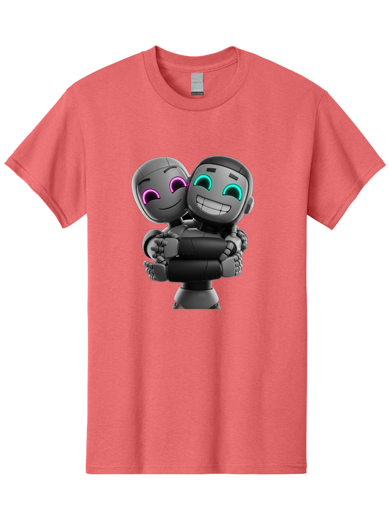 Gemini Men'S Graphic Tee, 100% Cotton, Comfortable Casual Summer Wear, Machine Washable, Ai Robots, Robot Friendship, Digital Companions, Futuristic Technology, Robotic Love, Innovative Design, Artificial Intelligence, Modern Robotics, Bae187