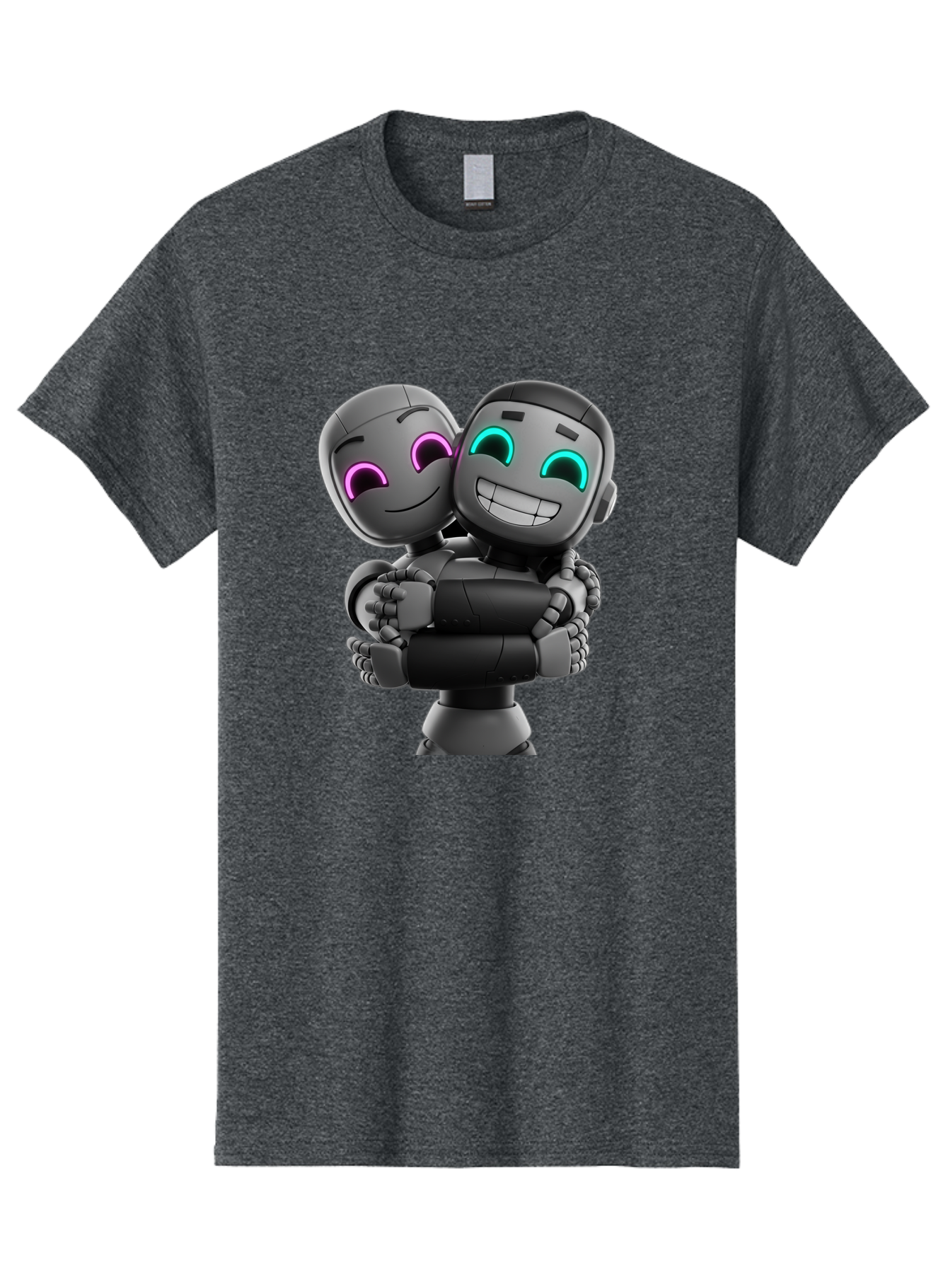 Gemini Men'S Graphic Tee, 100% Cotton, Comfortable Casual Summer Wear, Machine Washable, Ai Robots, Robot Friendship, Digital Companions, Futuristic Technology, Robotic Love, Innovative Design, Artificial Intelligence, Modern Robotics, Bae187