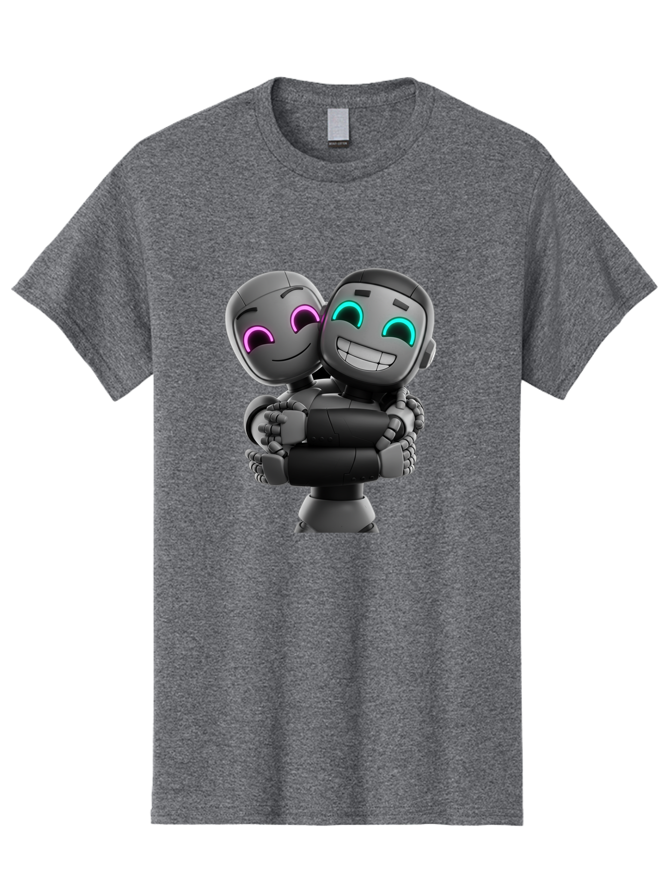 Gemini Men'S Graphic Tee, 100% Cotton, Comfortable Casual Summer Wear, Machine Washable, Ai Robots, Robot Friendship, Digital Companions, Futuristic Technology, Robotic Love, Innovative Design, Artificial Intelligence, Modern Robotics, Bae187