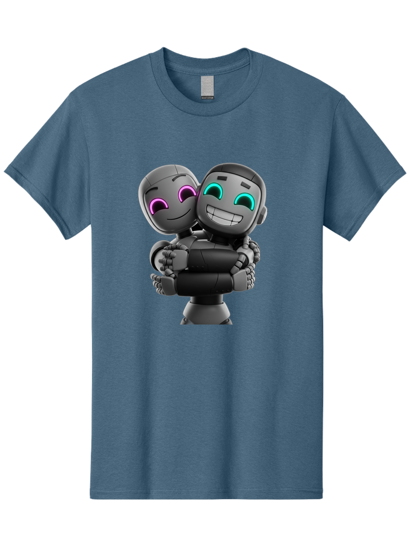 Gemini Men'S Graphic Tee, 100% Cotton, Comfortable Casual Summer Wear, Machine Washable, Ai Robots, Robot Friendship, Digital Companions, Futuristic Technology, Robotic Love, Innovative Design, Artificial Intelligence, Modern Robotics, Bae187
