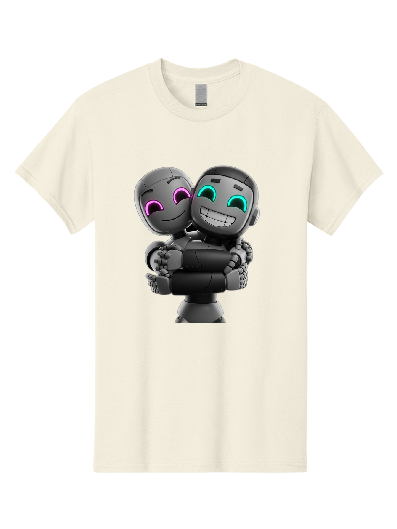 Gemini Men'S Graphic Tee, 100% Cotton, Comfortable Casual Summer Wear, Machine Washable, Ai Robots, Robot Friendship, Digital Companions, Futuristic Technology, Robotic Love, Innovative Design, Artificial Intelligence, Modern Robotics, Bae187