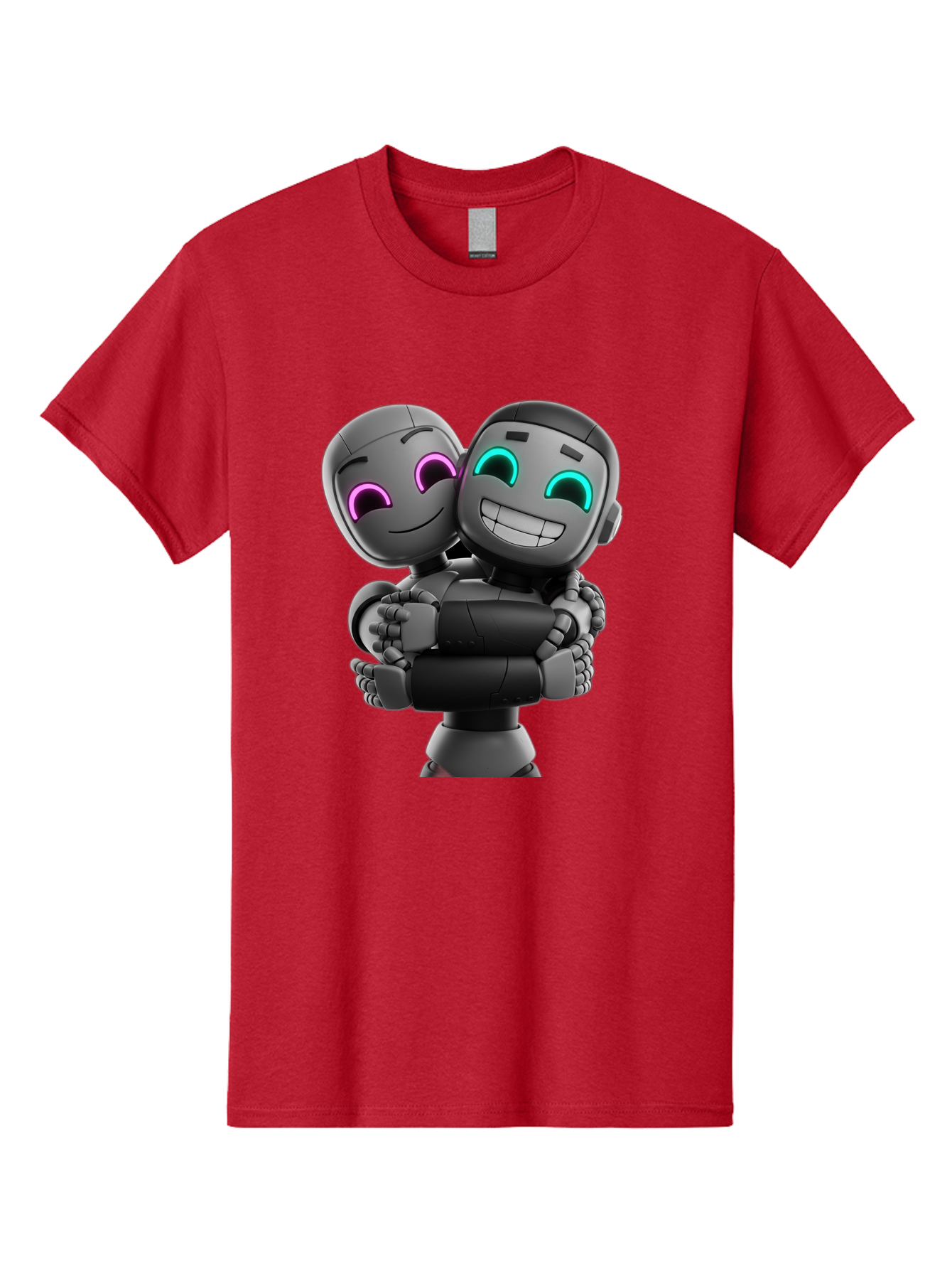 Gemini Men'S Graphic Tee, 100% Cotton, Comfortable Casual Summer Wear, Machine Washable, Ai Robots, Robot Friendship, Digital Companions, Futuristic Technology, Robotic Love, Innovative Design, Artificial Intelligence, Modern Robotics, Bae187
