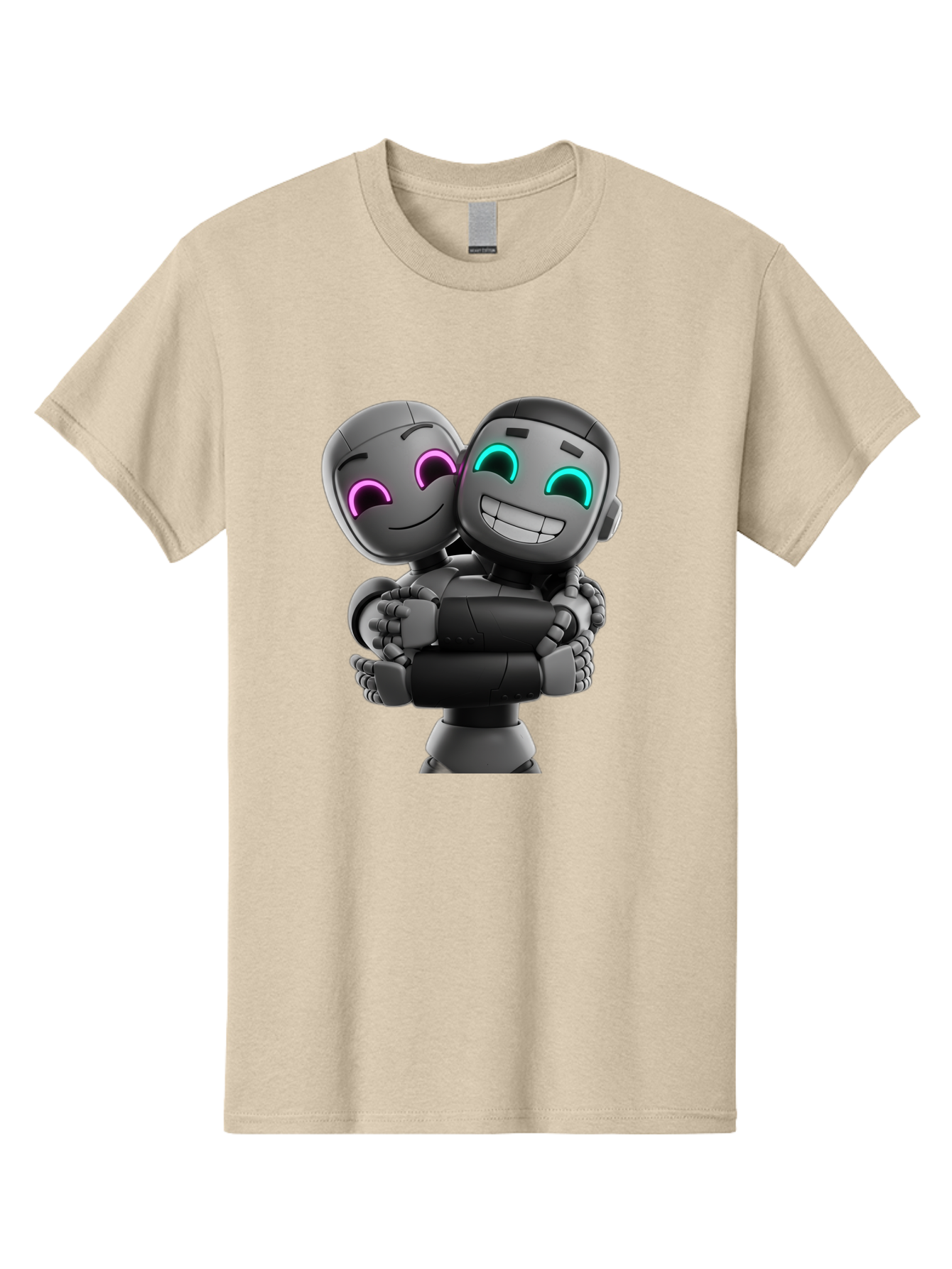 Gemini Men'S Graphic Tee, 100% Cotton, Comfortable Casual Summer Wear, Machine Washable, Ai Robots, Robot Friendship, Digital Companions, Futuristic Technology, Robotic Love, Innovative Design, Artificial Intelligence, Modern Robotics, Bae187
