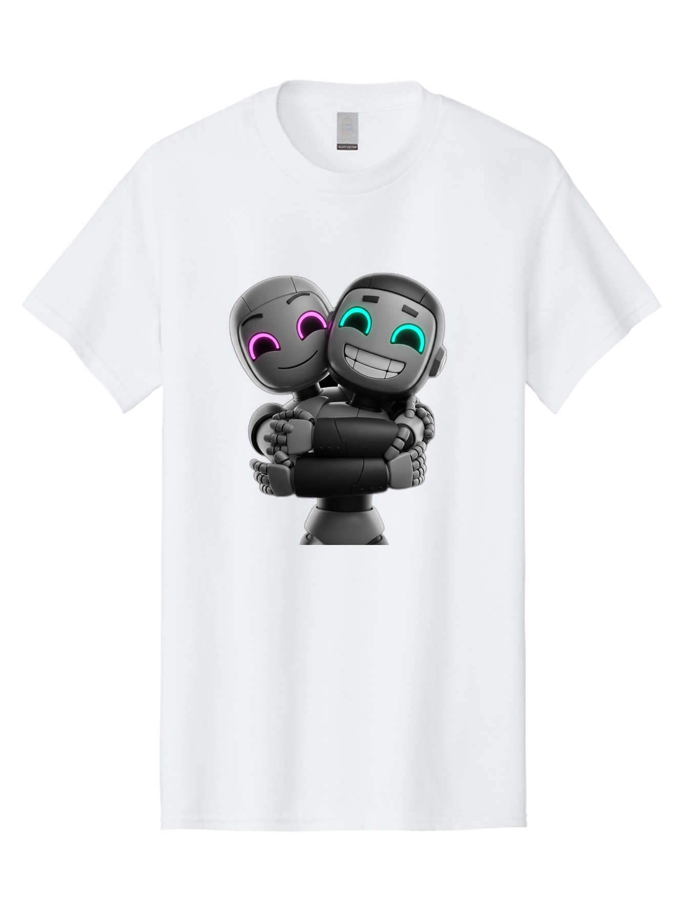 Gemini Men'S Graphic Tee, 100% Cotton, Comfortable Casual Summer Wear, Machine Washable, Ai Robots, Robot Friendship, Digital Companions, Futuristic Technology, Robotic Love, Innovative Design, Artificial Intelligence, Modern Robotics, Bae187