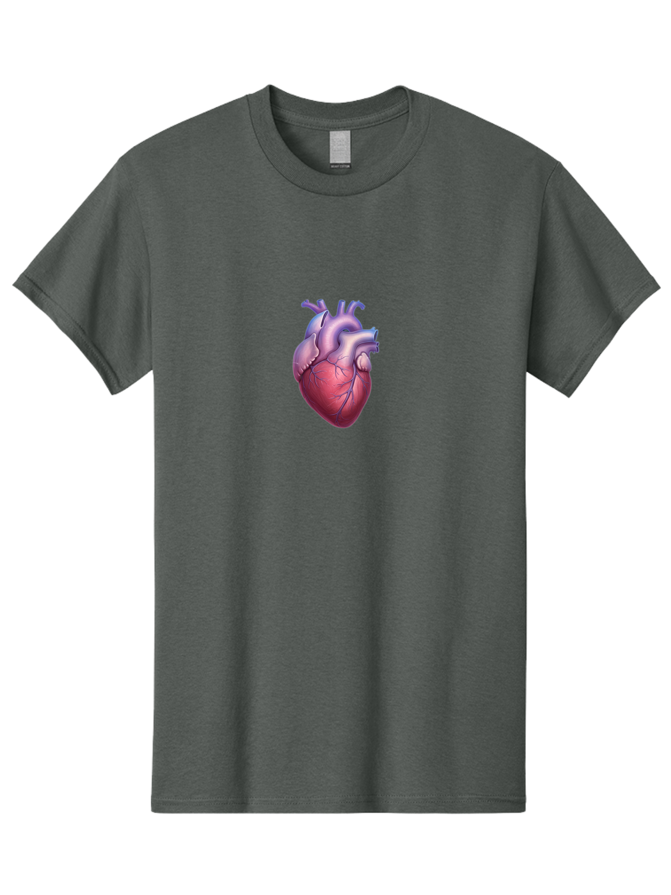 Human-Heart Men'S Graphic Tee, 100% Cotton, Comfortable Casual Summer Wear, Machine Washable, Human Heart, Anatomical Illustration, Medical Art, Cardiology, Heart Anatomy, Vital Organ, Detailed Drawing Bae204