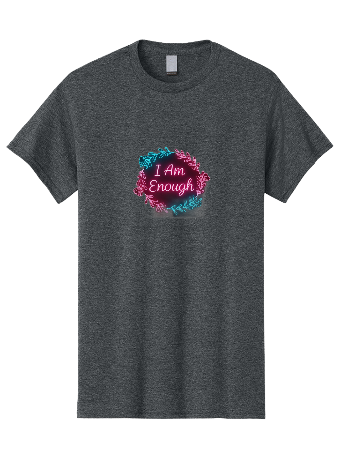 I-Am-Enough-2 Men'S Graphic Tee, 100% Cotton, Comfortable Casual Summer Wear, Machine Washable, Empowerment Message, Motivational Quote, Self Love, Personal Growth, Positive Affirmation, Inspirational Words, Mental Wellness, I Am Enough Bae206