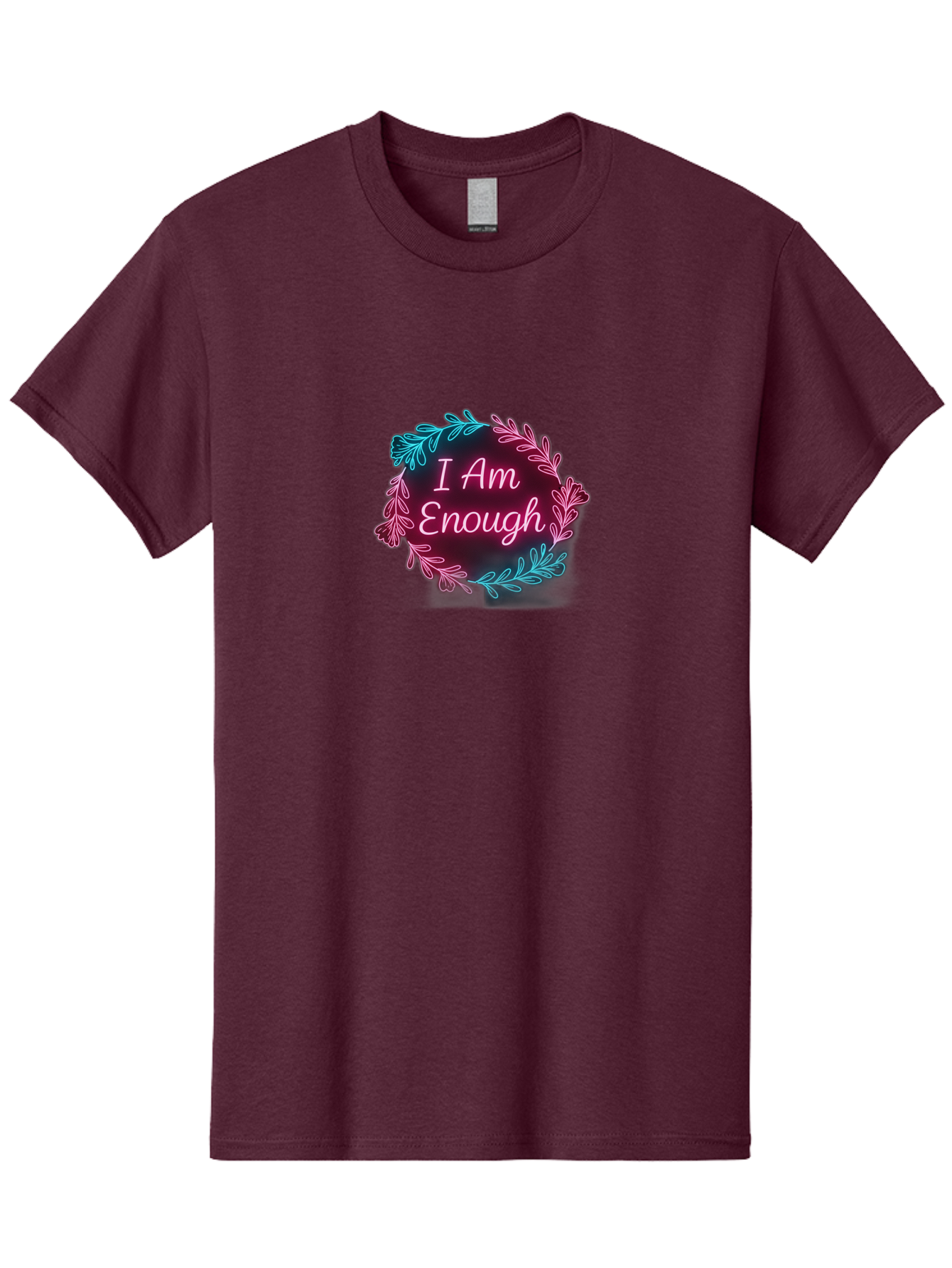 I-Am-Enough-2 Men'S Graphic Tee, 100% Cotton, Comfortable Casual Summer Wear, Machine Washable, Empowerment Message, Motivational Quote, Self Love, Personal Growth, Positive Affirmation, Inspirational Words, Mental Wellness, I Am Enough Bae206