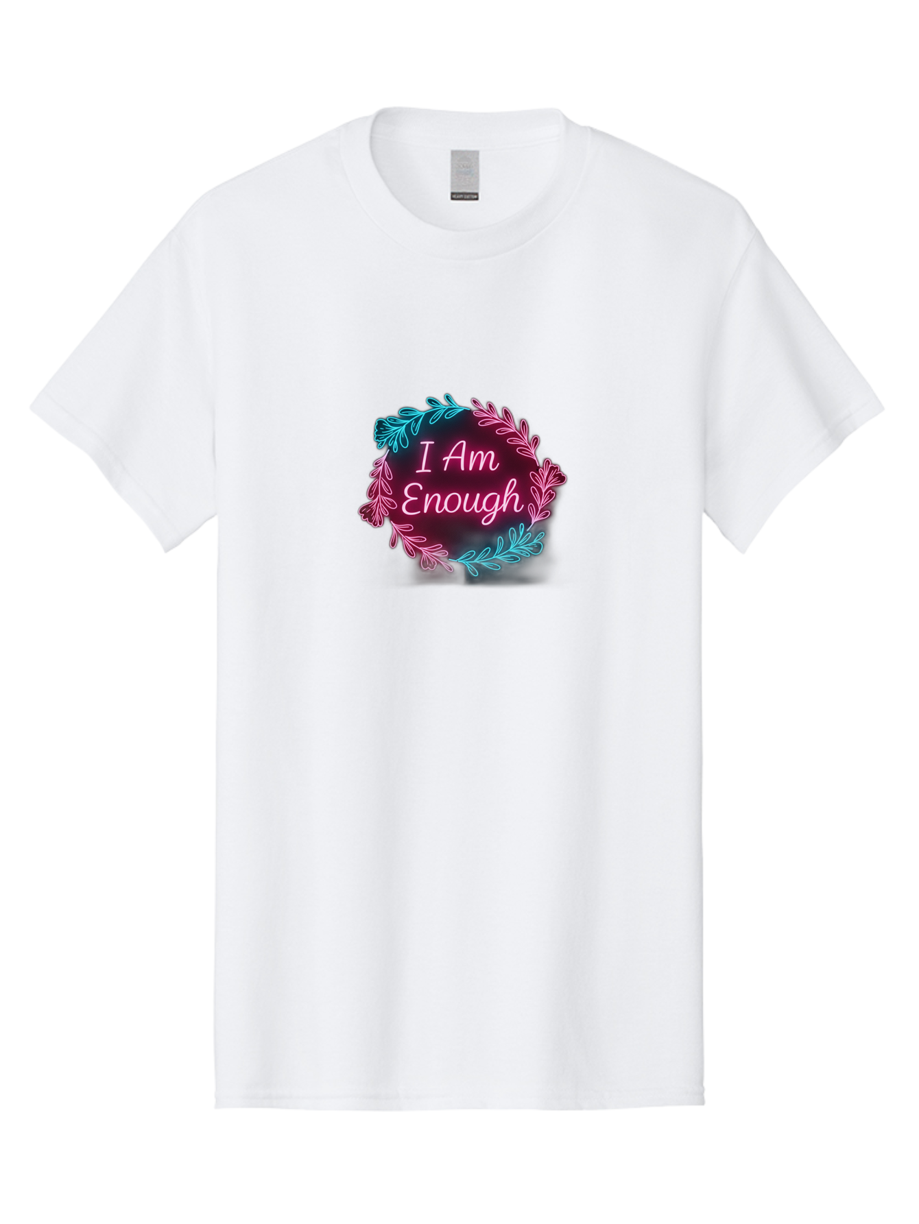 I-Am-Enough-2 Men'S Graphic Tee, 100% Cotton, Comfortable Casual Summer Wear, Machine Washable, Empowerment Message, Motivational Quote, Self Love, Personal Growth, Positive Affirmation, Inspirational Words, Mental Wellness, I Am Enough Bae206