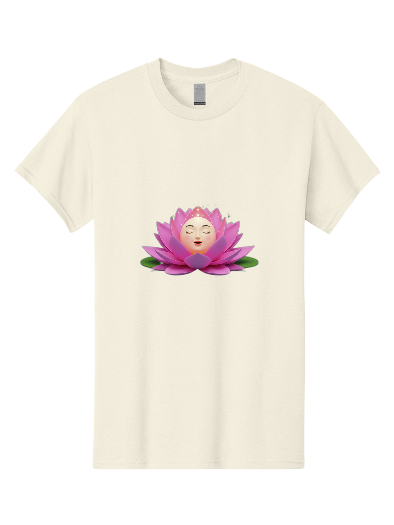 Lotus-Flower-Emoji Men'S Graphic Tee, 100% Cotton, Comfortable Casual Summer Wear, Machine Washable, Pink Lotus Flower, Serene Face, Closed Eyes, Smiling, Relaxed Mood, Water Lily, Peaceful Ambiance, Meditation Symbol, Spiritual Growth, Bae222