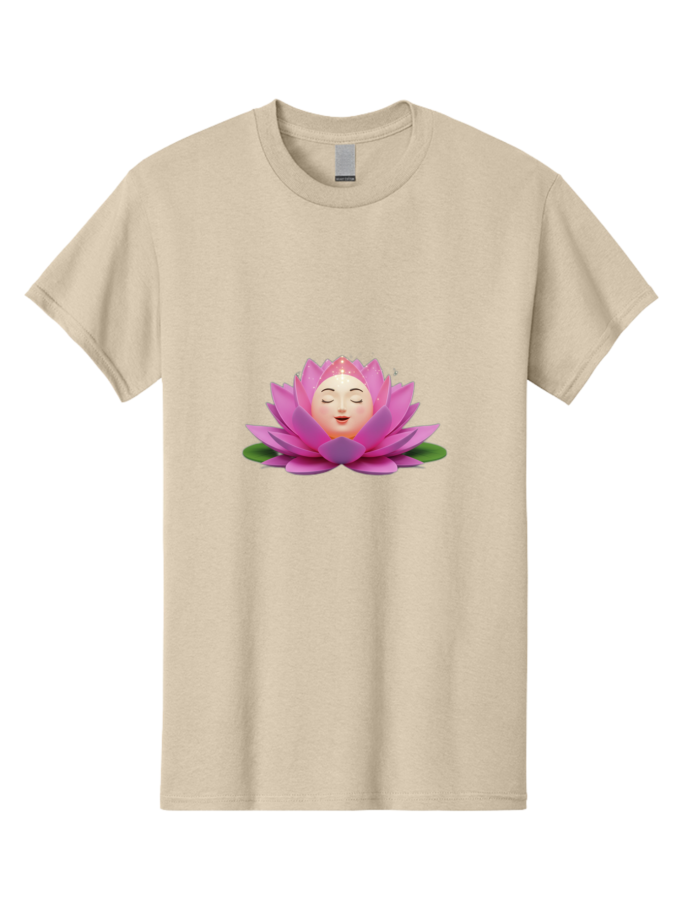 Lotus-Flower-Emoji Men'S Graphic Tee, 100% Cotton, Comfortable Casual Summer Wear, Machine Washable, Pink Lotus Flower, Serene Face, Closed Eyes, Smiling, Relaxed Mood, Water Lily, Peaceful Ambiance, Meditation Symbol, Spiritual Growth, Bae222