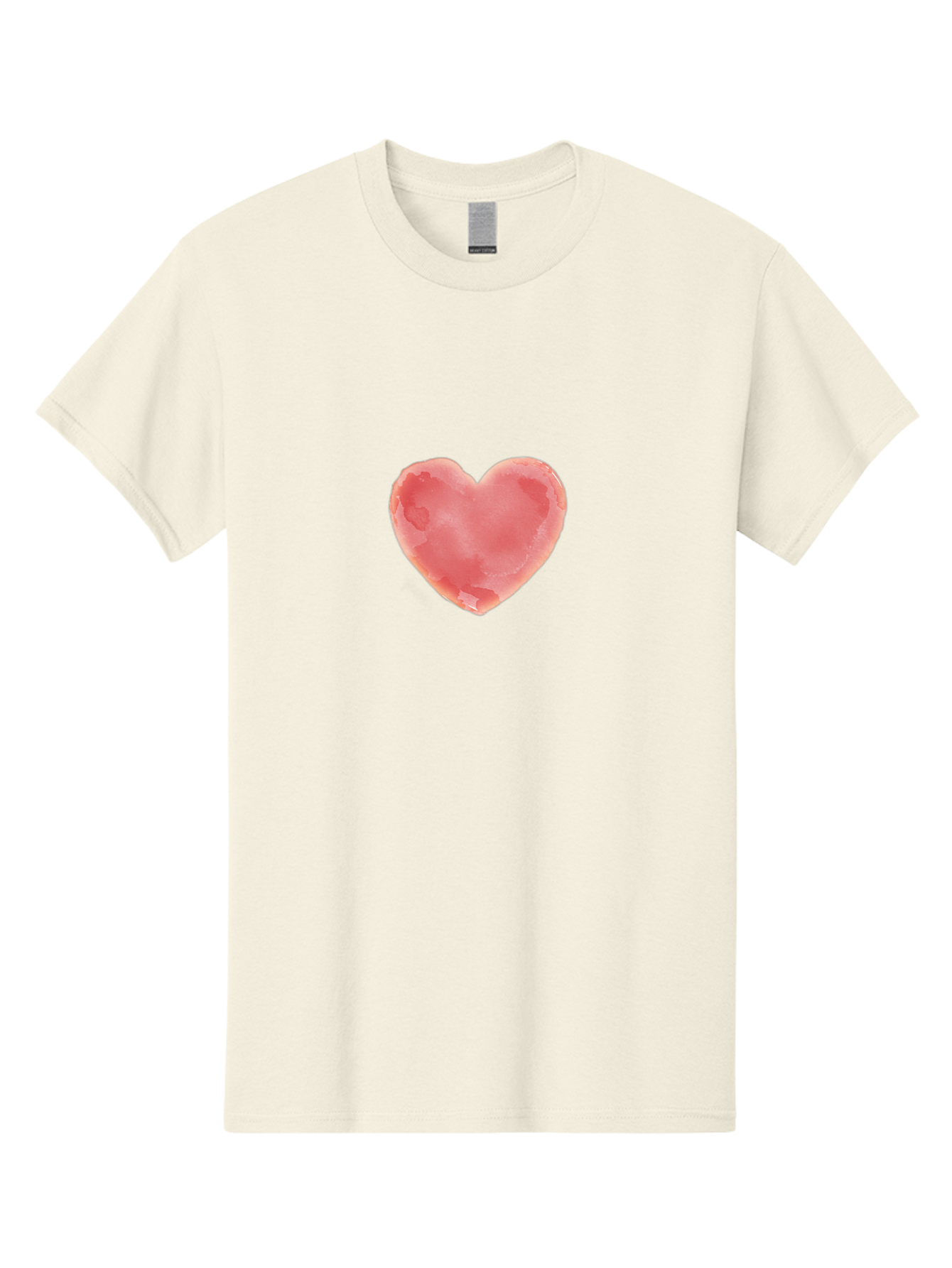 Pink-Heart Men'S Graphic Tee, 100% Cotton, Comfortable Casual Summer Wear, Machine Washable, Pink Heart, Heart Shape, Watercolor Art, Love Symbol, Valentines Day, Romantic Gesture, Tender Touch, Soft Pink Hue Bae238