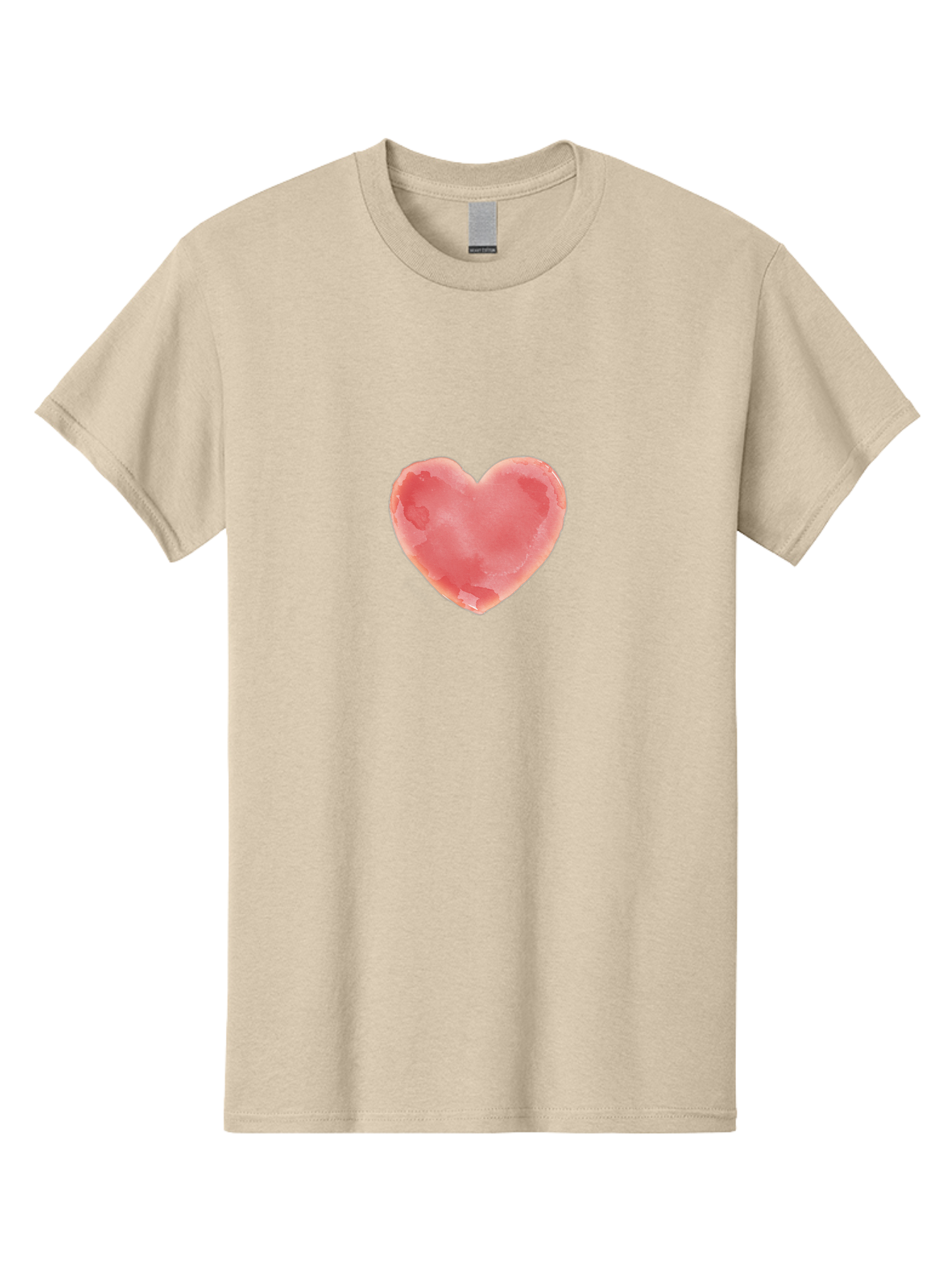 Pink-Heart Men'S Graphic Tee, 100% Cotton, Comfortable Casual Summer Wear, Machine Washable, Pink Heart, Heart Shape, Watercolor Art, Love Symbol, Valentines Day, Romantic Gesture, Tender Touch, Soft Pink Hue Bae238