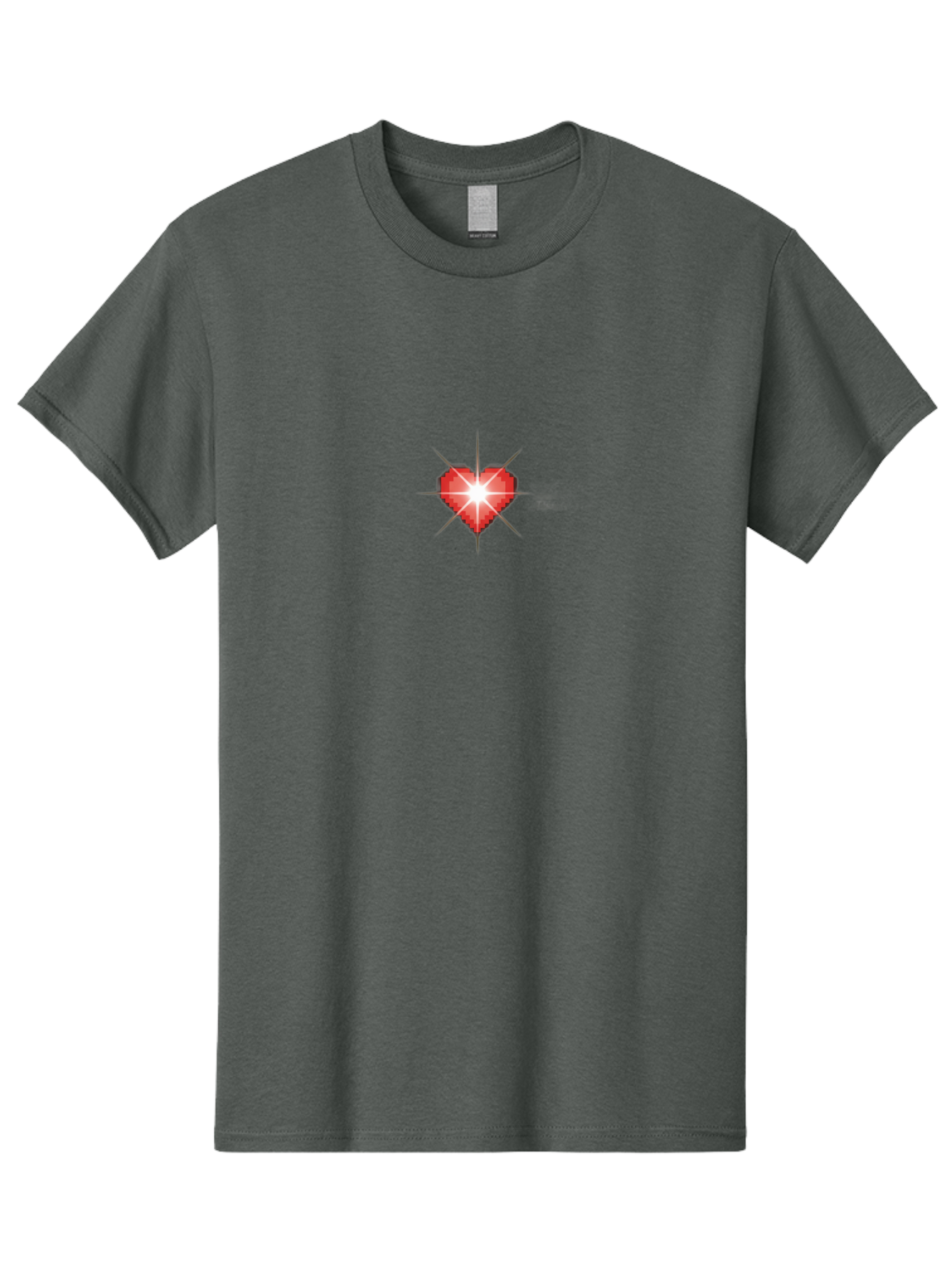 Red-Heart-Sparkle Men'S Graphic Tee, 100% Cotton, Comfortable Casual Summer Wear, Machine Washable, Red Heart, Diamond Heart, Shiny Heart, Love Symbol, Valentine'S Day, Heart Icon, Sparkle Effect, Love Sign Bae254