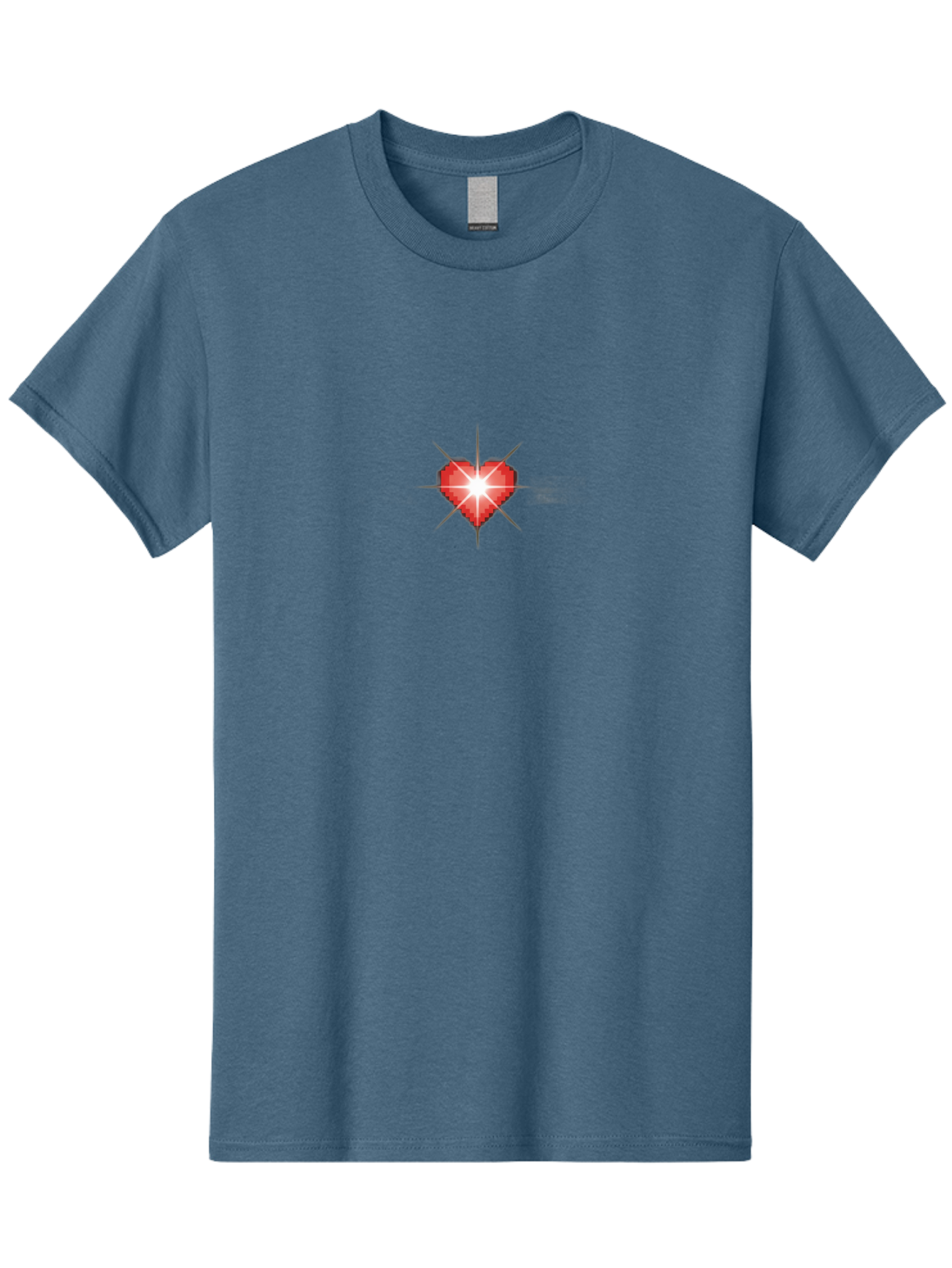 Red-Heart-Sparkle Men'S Graphic Tee, 100% Cotton, Comfortable Casual Summer Wear, Machine Washable, Red Heart, Diamond Heart, Shiny Heart, Love Symbol, Valentine'S Day, Heart Icon, Sparkle Effect, Love Sign Bae254