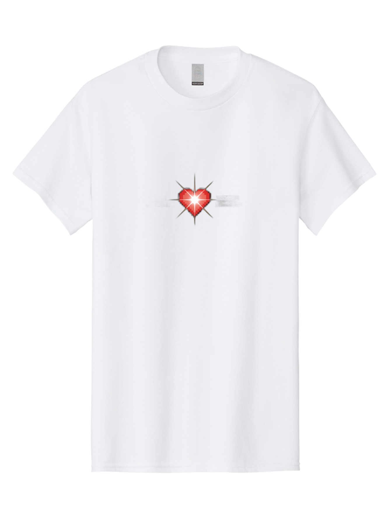 Red-Heart-Sparkle Men'S Graphic Tee, 100% Cotton, Comfortable Casual Summer Wear, Machine Washable, Red Heart, Diamond Heart, Shiny Heart, Love Symbol, Valentine'S Day, Heart Icon, Sparkle Effect, Love Sign Bae254