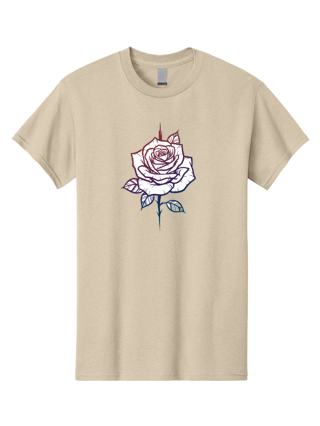 Rose-1 Men'S Graphic Tee, 100% Cotton, Comfortable Casual Summer Wear, Machine Washable, Black And White Rose Illustration, Tattoo Style Rose, Minimalist Design, Elegant Floral Art, Dark Linework, Rose Silhouette, Simple Yet Striking Bae257