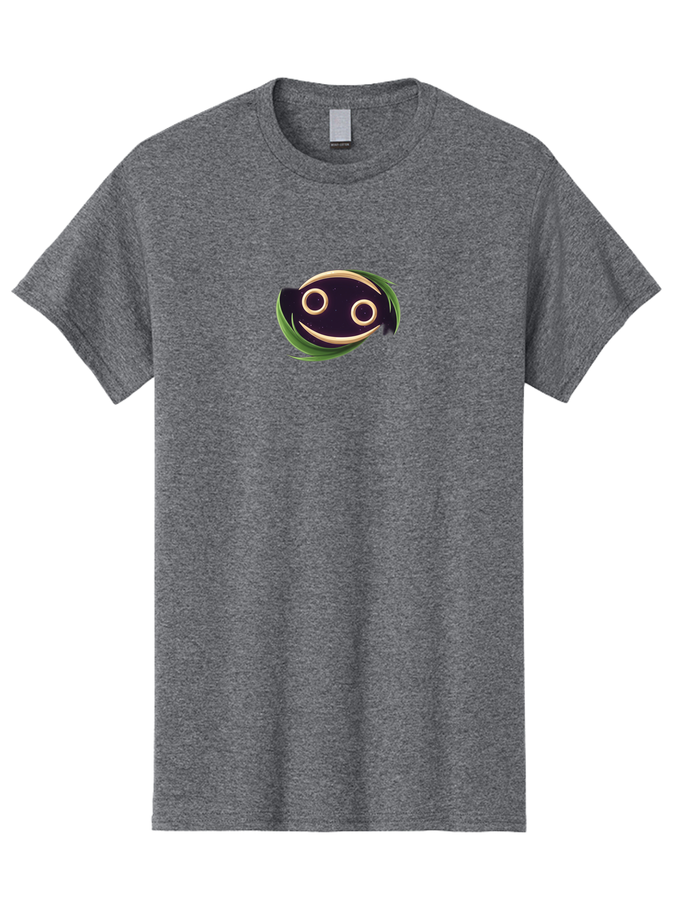 Smiley-Face-Logo Men'S Graphic Tee, 100% Cotton, Comfortable Casual Summer Wear, Machine Washable, Smiling Fish Logo, Cartoon Character Design, Playful Iconography, Simple Graphics, Friendly Face, Cute Illustration, Modern Branding Element, Bae284