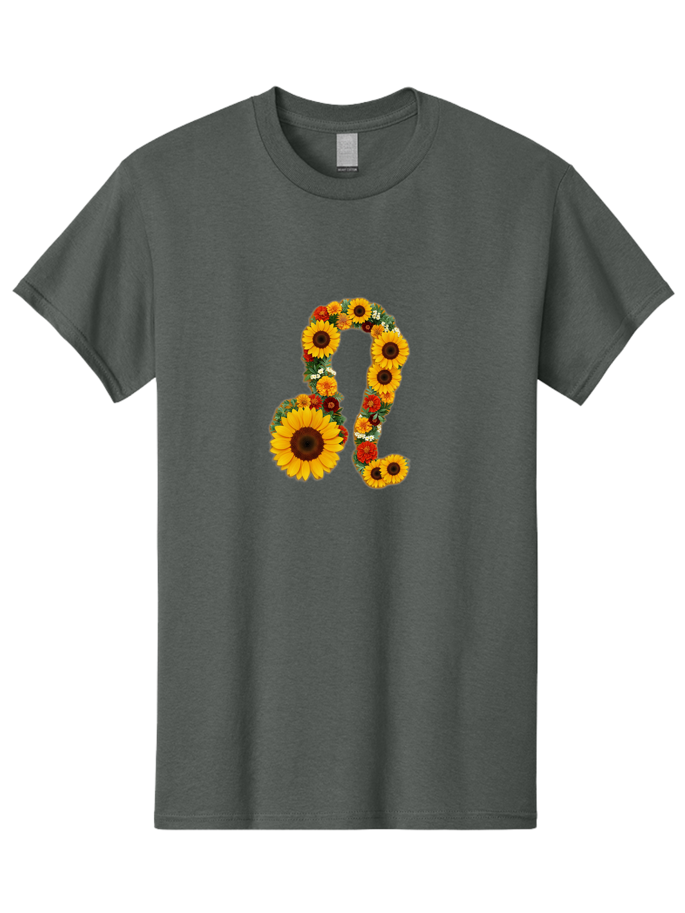 Treble-Clef Men'S Graphic Tee, 100% Cotton, Comfortable Casual Summer Wear, Machine Washable, Sunflowers, Floral Arrangement, Musical Notes, G Clef Symbol, Music Art, Flowers, Creative Typography, Music Lovers, Floral Design, Harmony, Symphony Bae307