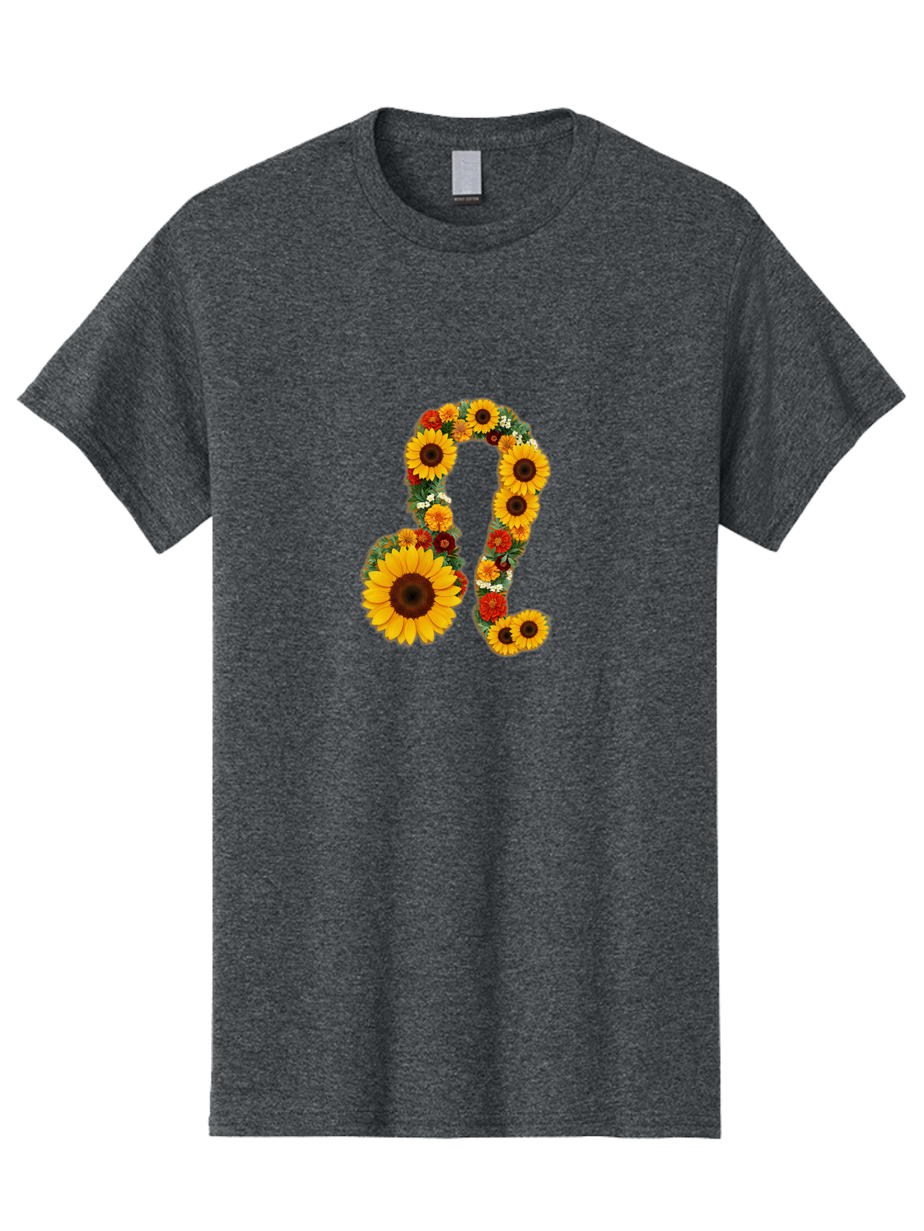 Treble-Clef Men'S Graphic Tee, 100% Cotton, Comfortable Casual Summer Wear, Machine Washable, Sunflowers, Floral Arrangement, Musical Notes, G Clef Symbol, Music Art, Flowers, Creative Typography, Music Lovers, Floral Design, Harmony, Symphony Bae307
