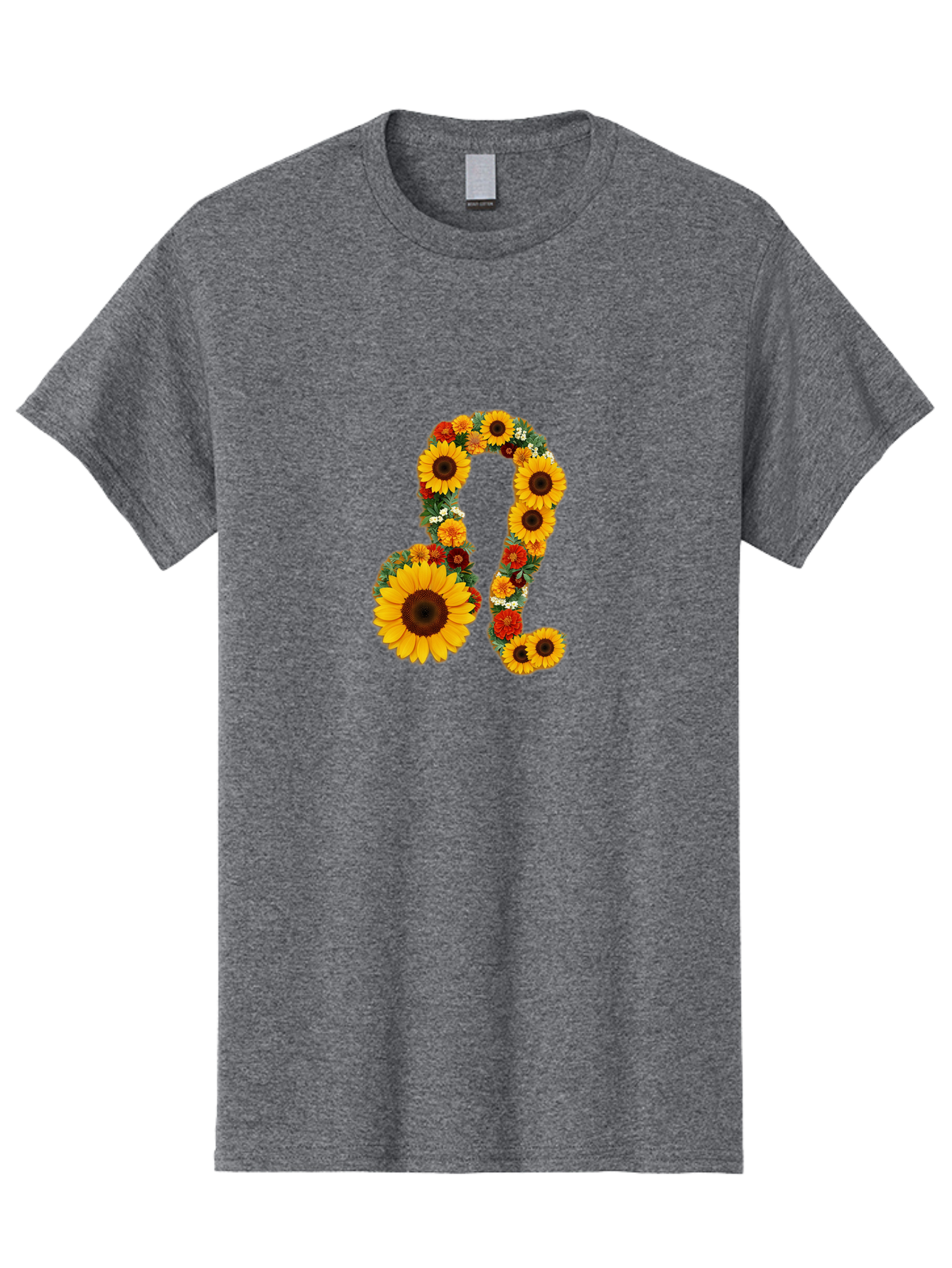 Treble-Clef Men'S Graphic Tee, 100% Cotton, Comfortable Casual Summer Wear, Machine Washable, Sunflowers, Floral Arrangement, Musical Notes, G Clef Symbol, Music Art, Flowers, Creative Typography, Music Lovers, Floral Design, Harmony, Symphony Bae307