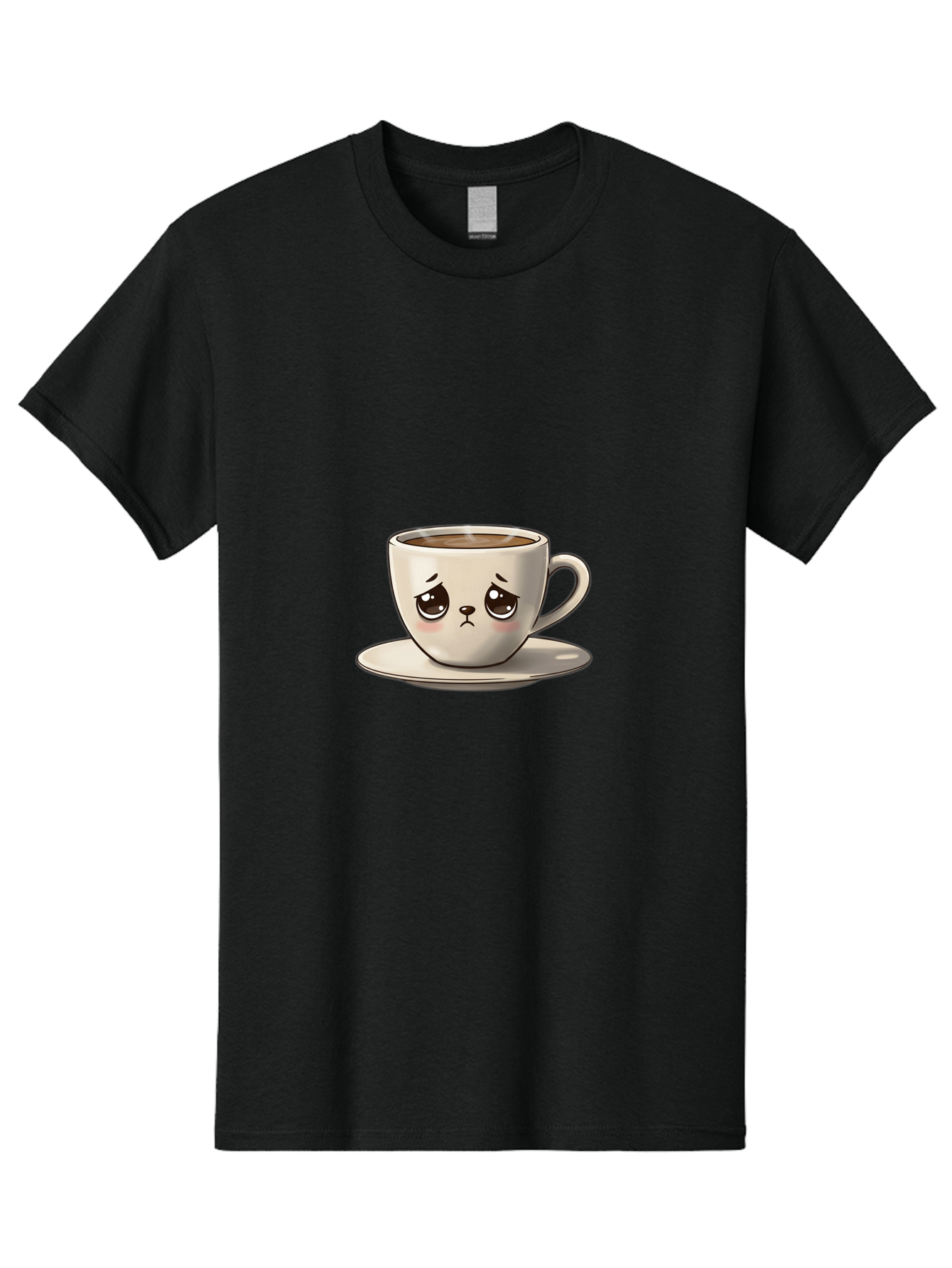 Angry-Coffee-Cup Men'S Graphic Tee, 100% Cotton, Comfortable Casual Summer Wear, Machine Washable, Angry Coffee Cup, Cartoon Character, Coffee Break, Morning Routine, Cafe Culture, Beverage, Caffeine, Humor, Kawaii Bae353