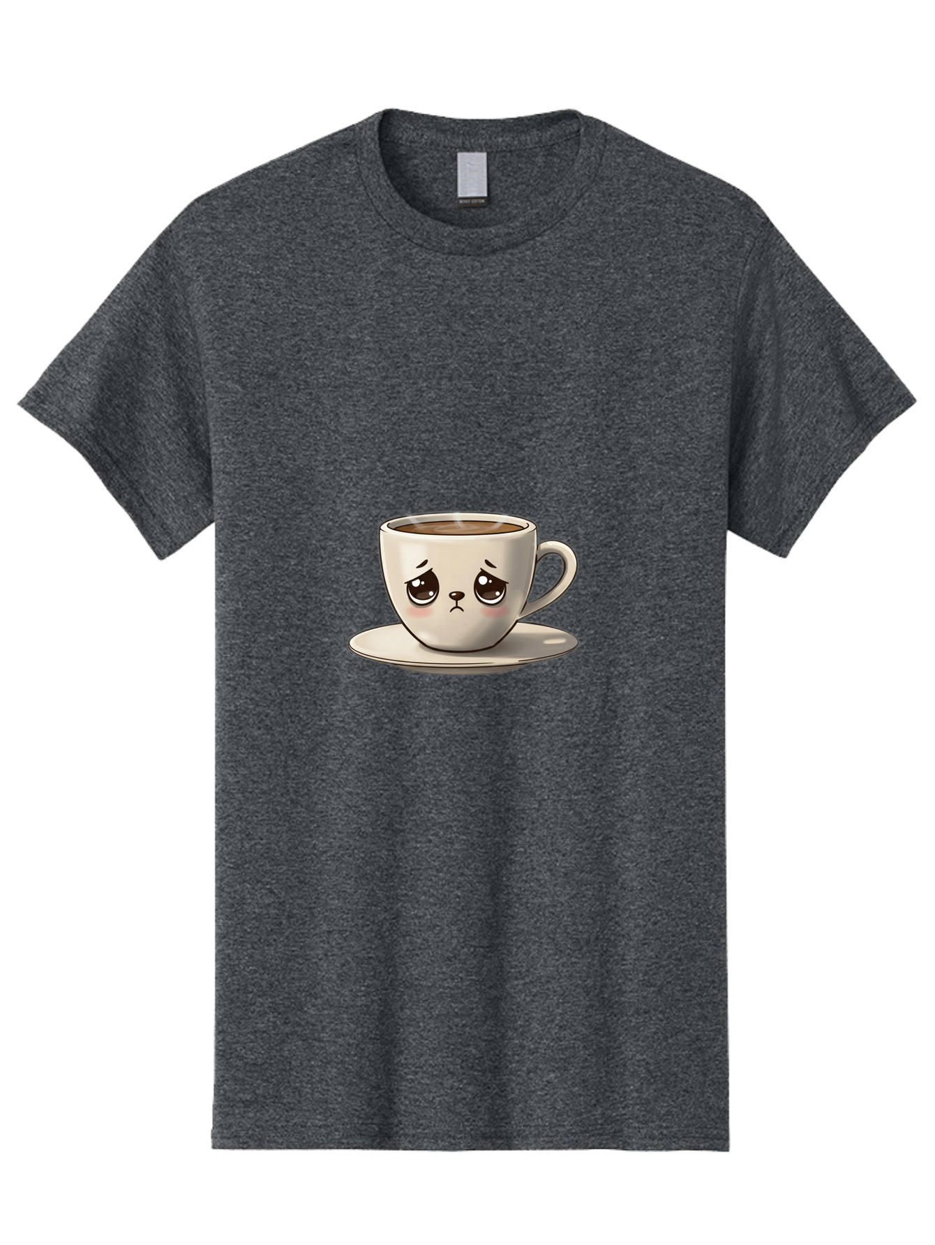 Angry-Coffee-Cup Men'S Graphic Tee, 100% Cotton, Comfortable Casual Summer Wear, Machine Washable, Angry Coffee Cup, Cartoon Character, Coffee Break, Morning Routine, Cafe Culture, Beverage, Caffeine, Humor, Kawaii Bae353