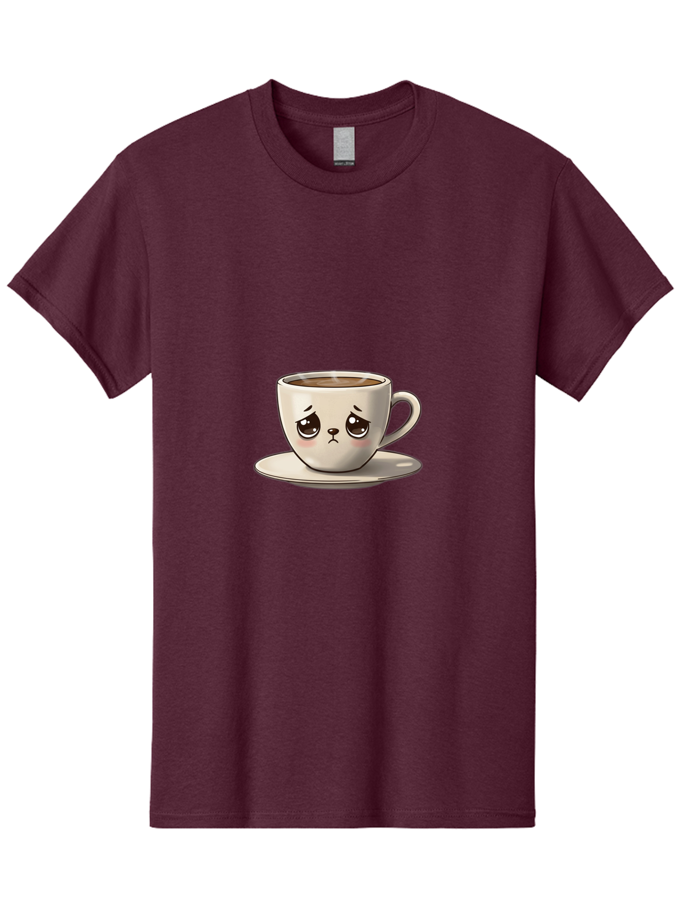 Angry-Coffee-Cup Men'S Graphic Tee, 100% Cotton, Comfortable Casual Summer Wear, Machine Washable, Angry Coffee Cup, Cartoon Character, Coffee Break, Morning Routine, Cafe Culture, Beverage, Caffeine, Humor, Kawaii Bae353