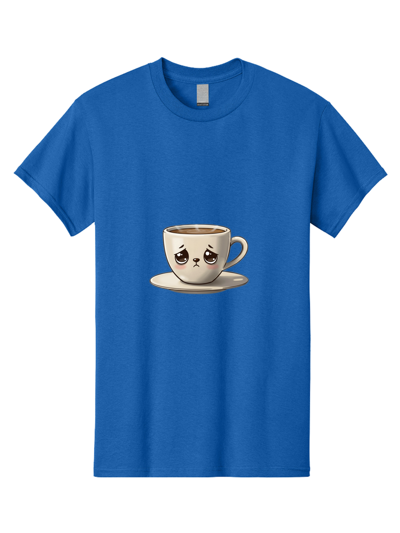 Angry-Coffee-Cup Men'S Graphic Tee, 100% Cotton, Comfortable Casual Summer Wear, Machine Washable, Angry Coffee Cup, Cartoon Character, Coffee Break, Morning Routine, Cafe Culture, Beverage, Caffeine, Humor, Kawaii Bae353