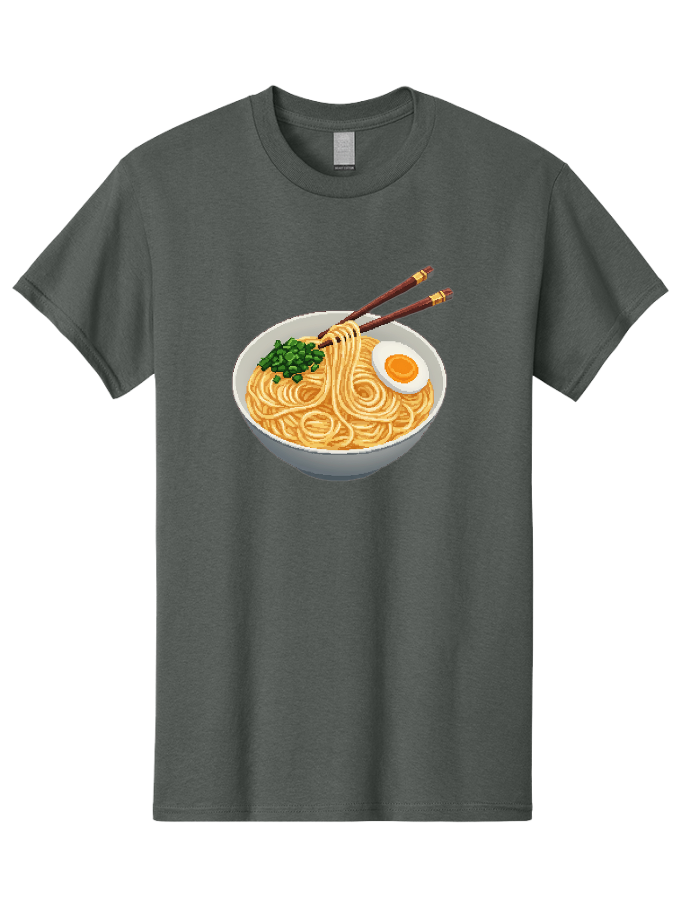 Bowl-Of-Ramen-1 Men'S Graphic Tee, 100% Cotton, Comfortable Casual Summer Wear, Machine Washable, Steaming Bowl Of Ramen, Noodles, Boiled Egg, Green Onions, Chopsticks, Japanese Cuisine, Comfort Food, Savory Dish, Noodle Soup Bae361