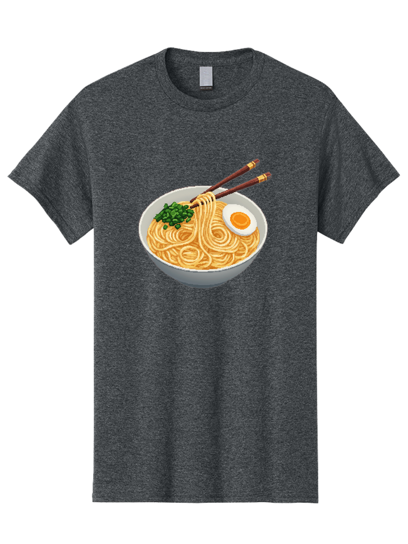 Bowl-Of-Ramen-1 Men'S Graphic Tee, 100% Cotton, Comfortable Casual Summer Wear, Machine Washable, Steaming Bowl Of Ramen, Noodles, Boiled Egg, Green Onions, Chopsticks, Japanese Cuisine, Comfort Food, Savory Dish, Noodle Soup Bae361