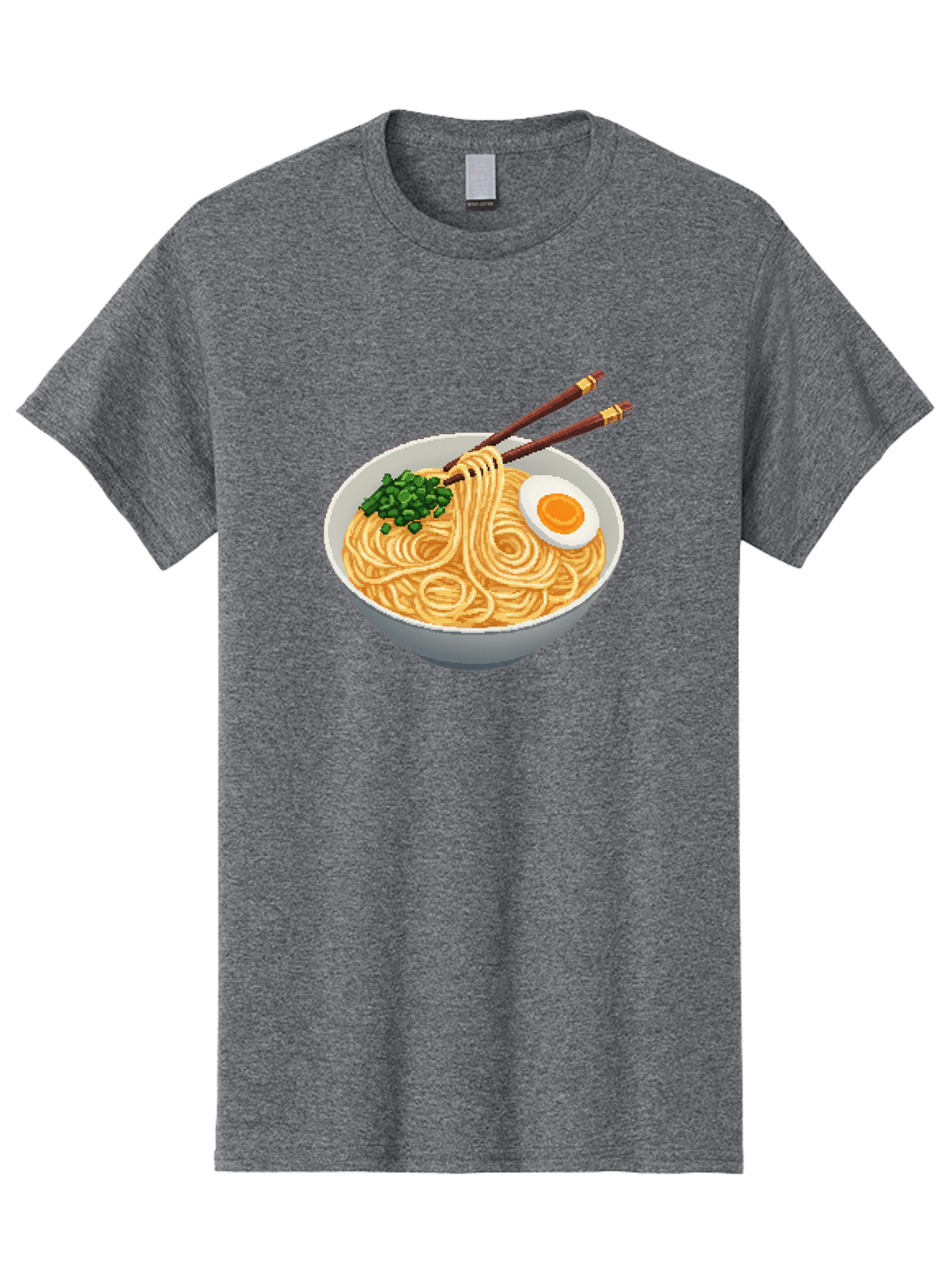 Bowl-Of-Ramen-1 Men'S Graphic Tee, 100% Cotton, Comfortable Casual Summer Wear, Machine Washable, Steaming Bowl Of Ramen, Noodles, Boiled Egg, Green Onions, Chopsticks, Japanese Cuisine, Comfort Food, Savory Dish, Noodle Soup Bae361