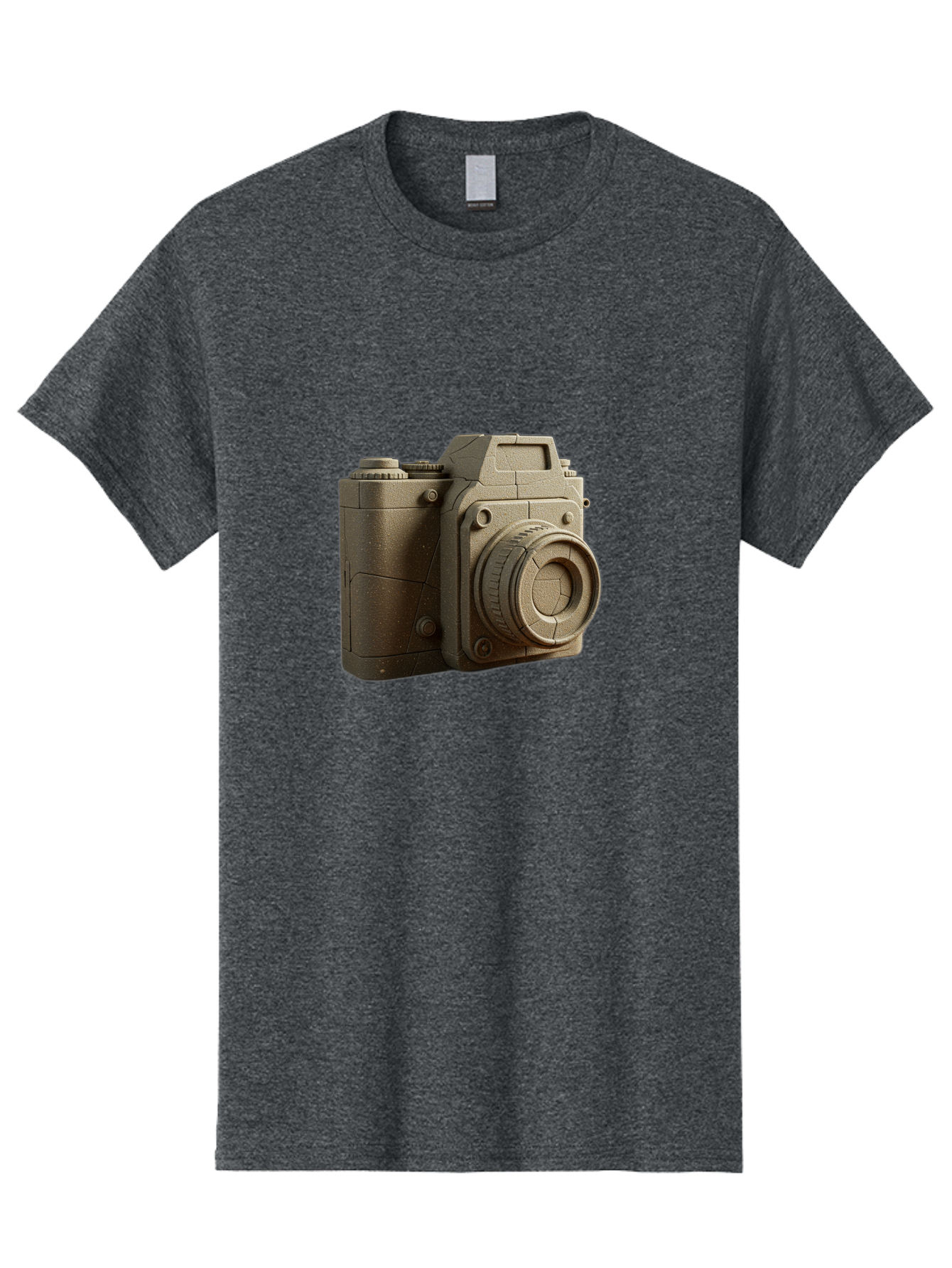 Brown-Camera Men'S Graphic Tee, 100% Cotton, Comfortable Casual Summer Wear, Machine Washable, 3D Camera, Digital Camera, Photography Equipment, Camera Lens, Camera Body, Rendering, 3D Modeling, Computer-Generated Imagery, Studio Shot, Bae365